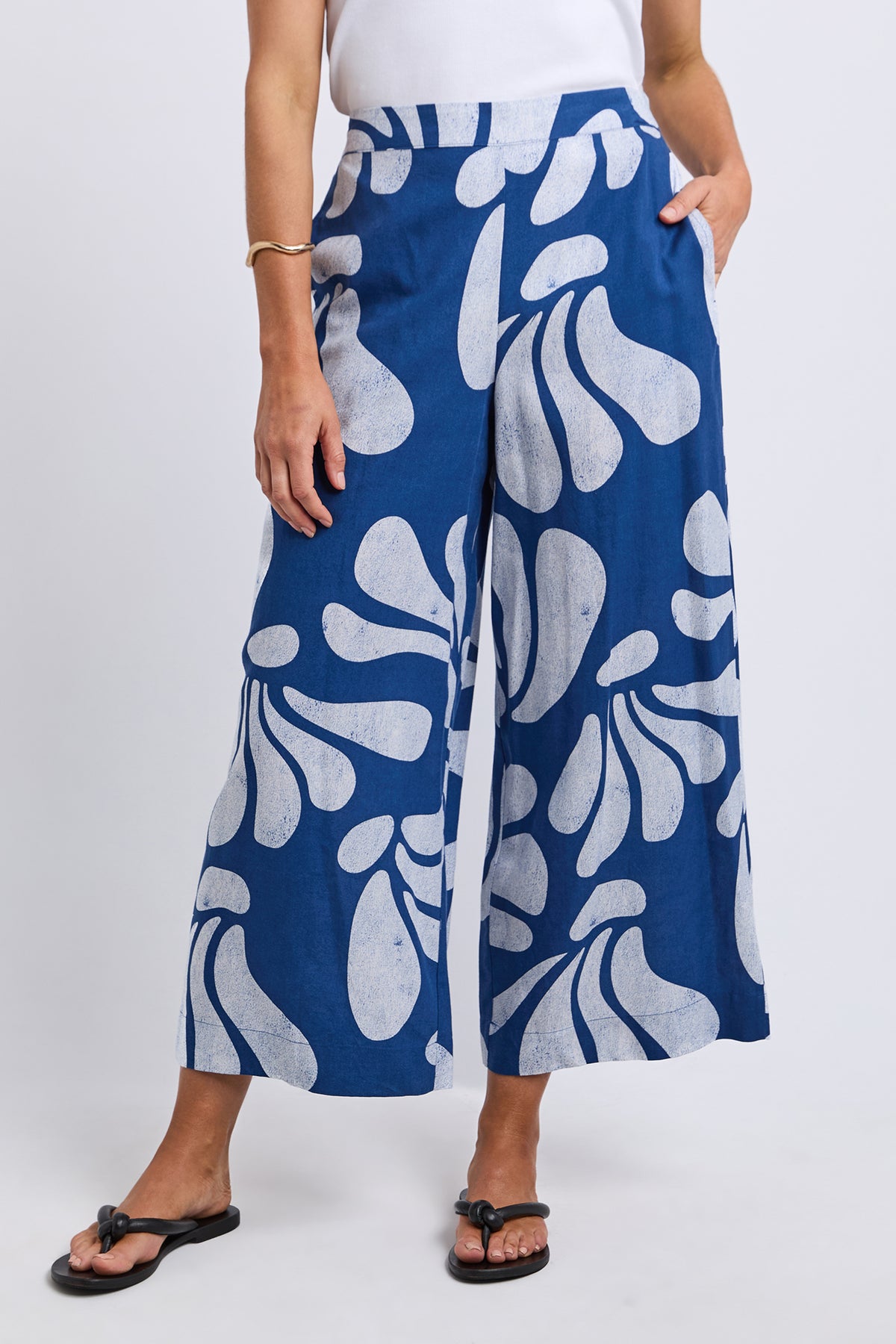 Celeste Pant Classic Navy Print