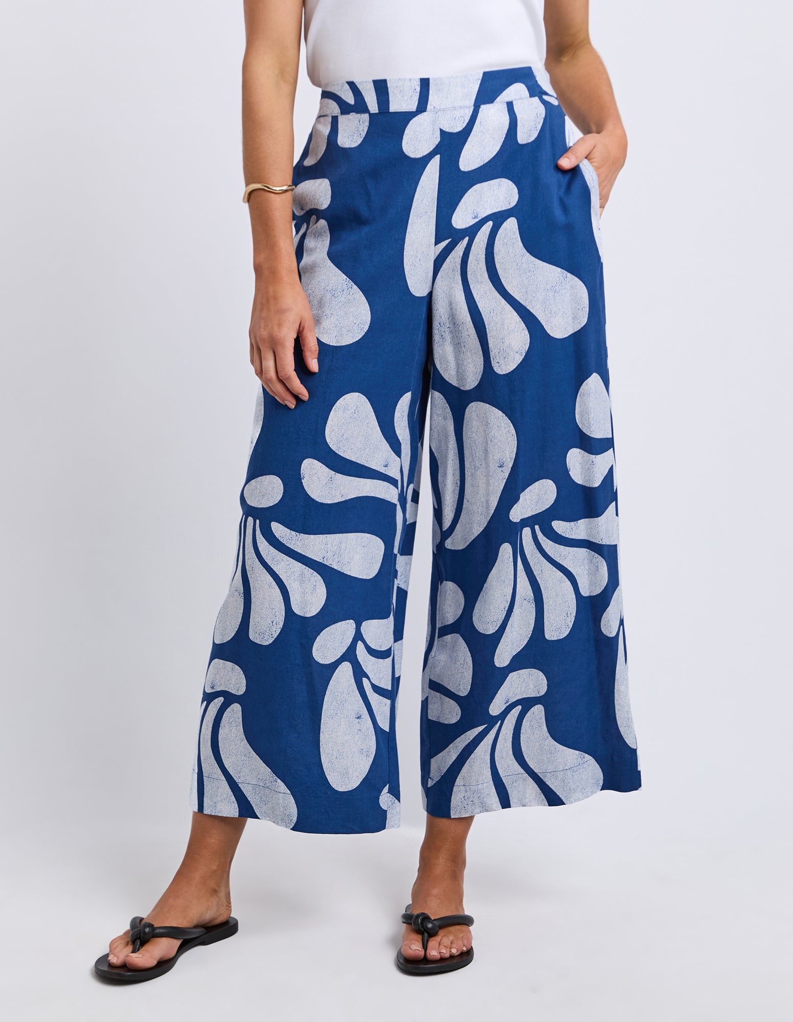 Celeste Pant Classic Navy Print