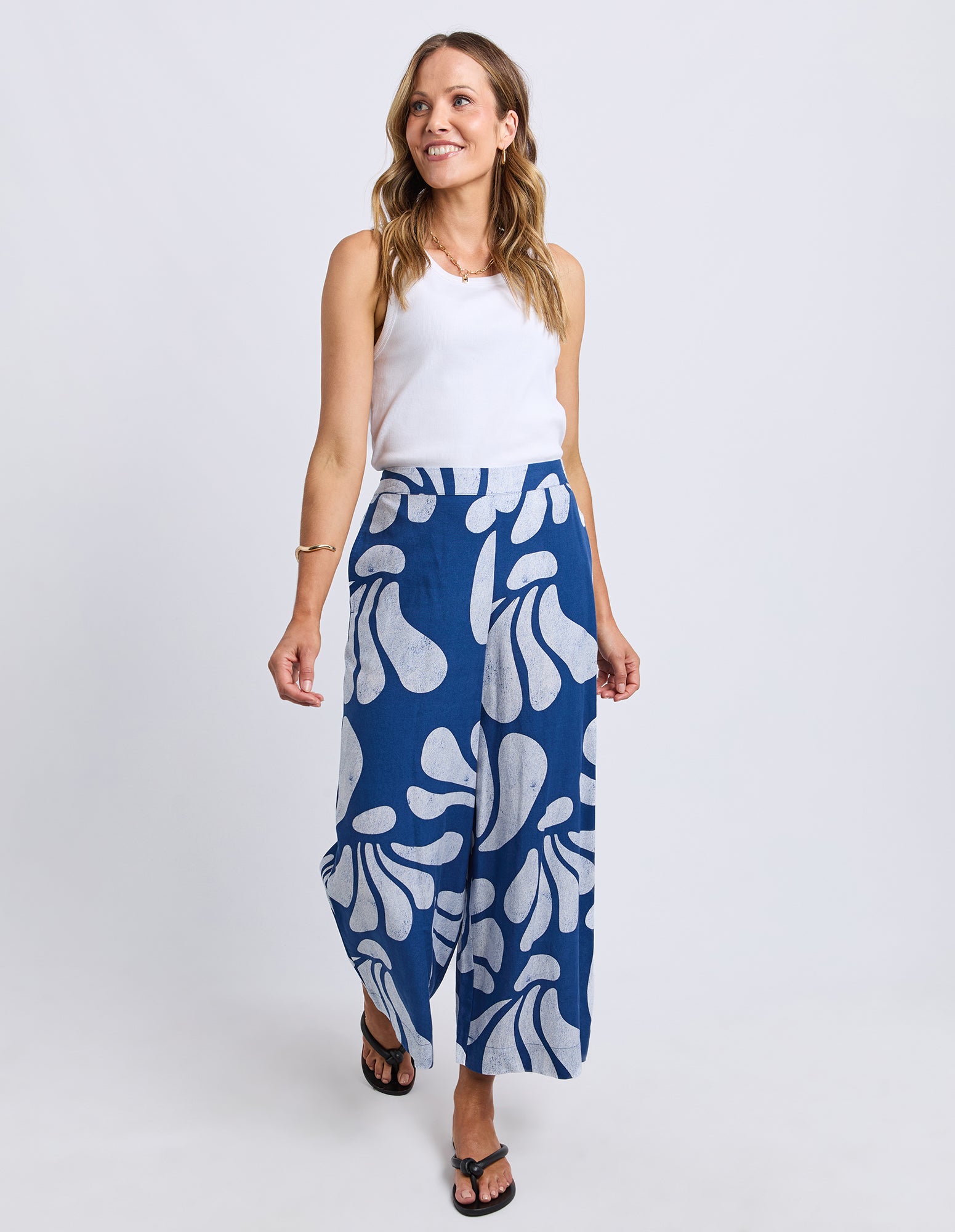 Celeste Pant Classic Navy Print