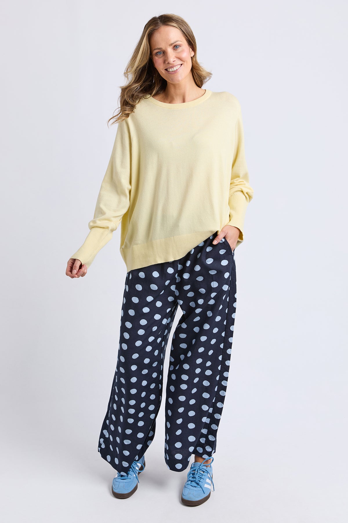 Sunny Long Sleeve Knit Top Pale Banana