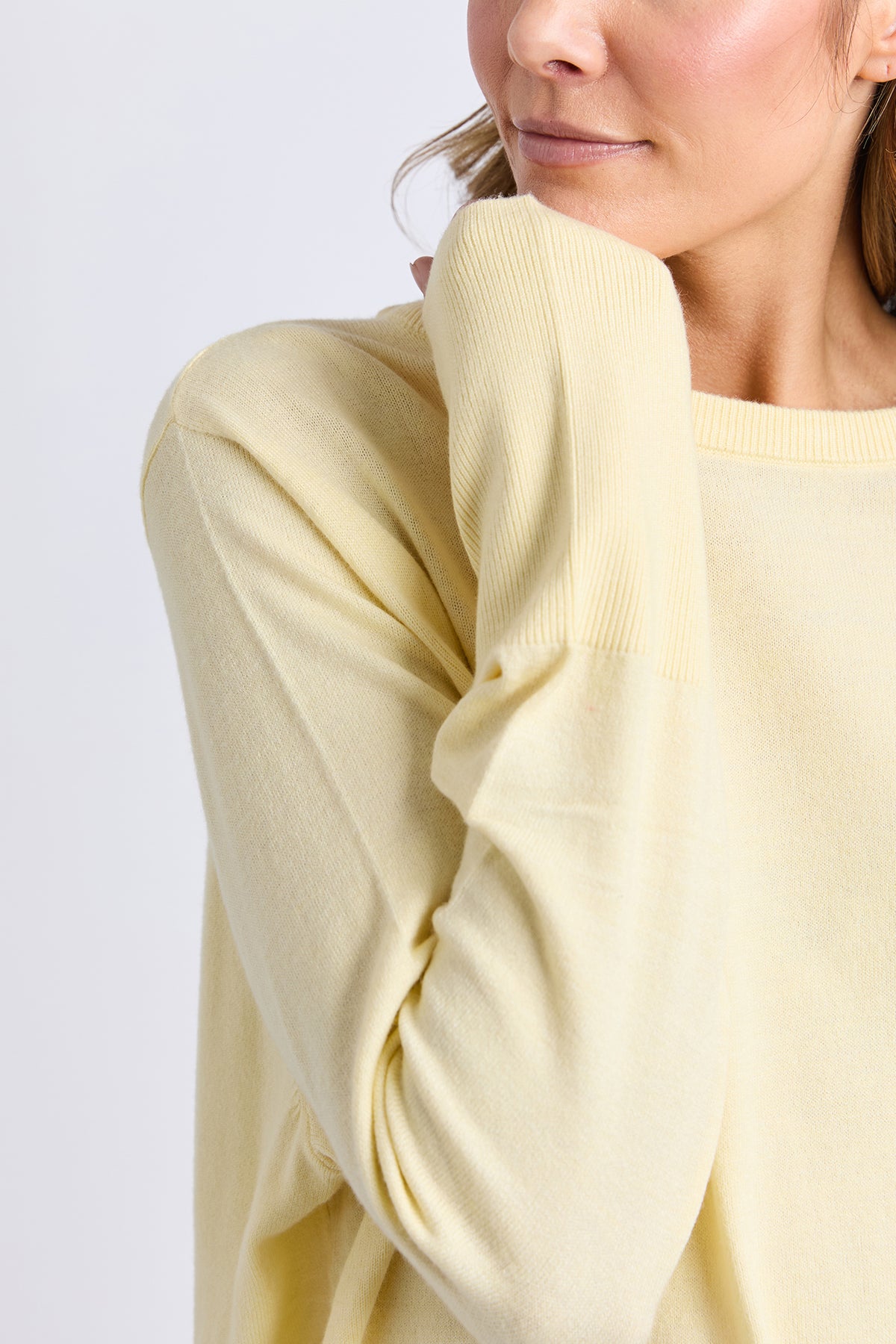 Sunny Long Sleeve Knit Top Pale Banana