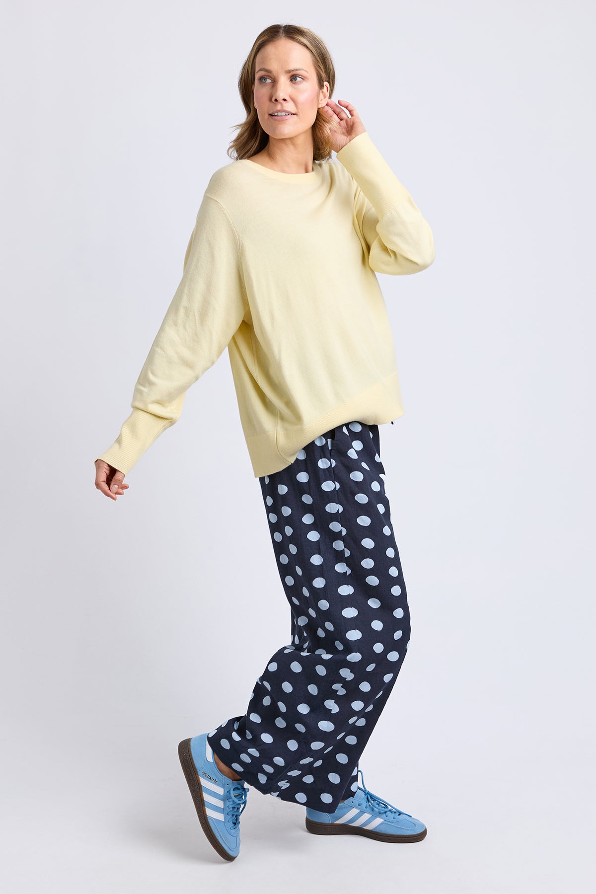 Sunny Long Sleeve Knit Top Pale Banana