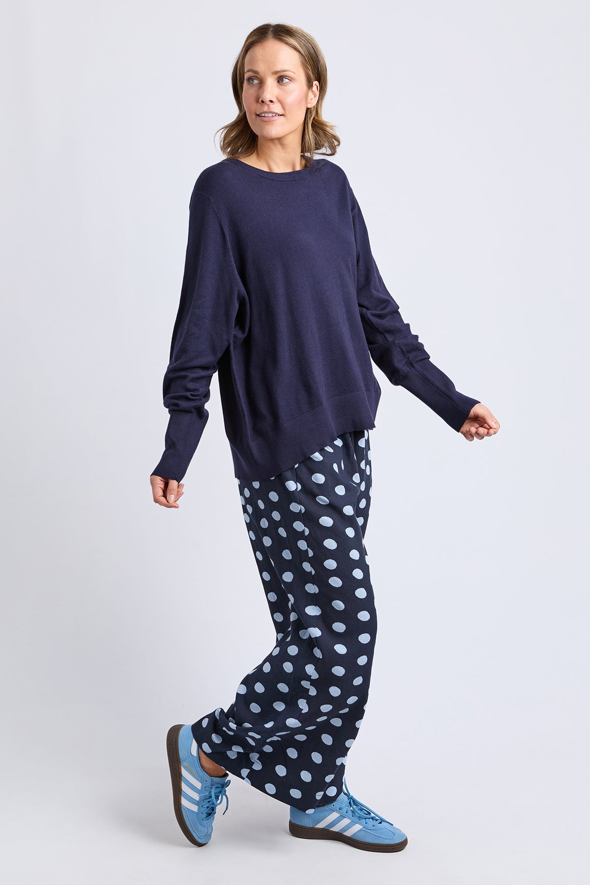 Sunny Long Sleeve Knit Top Classic Navy