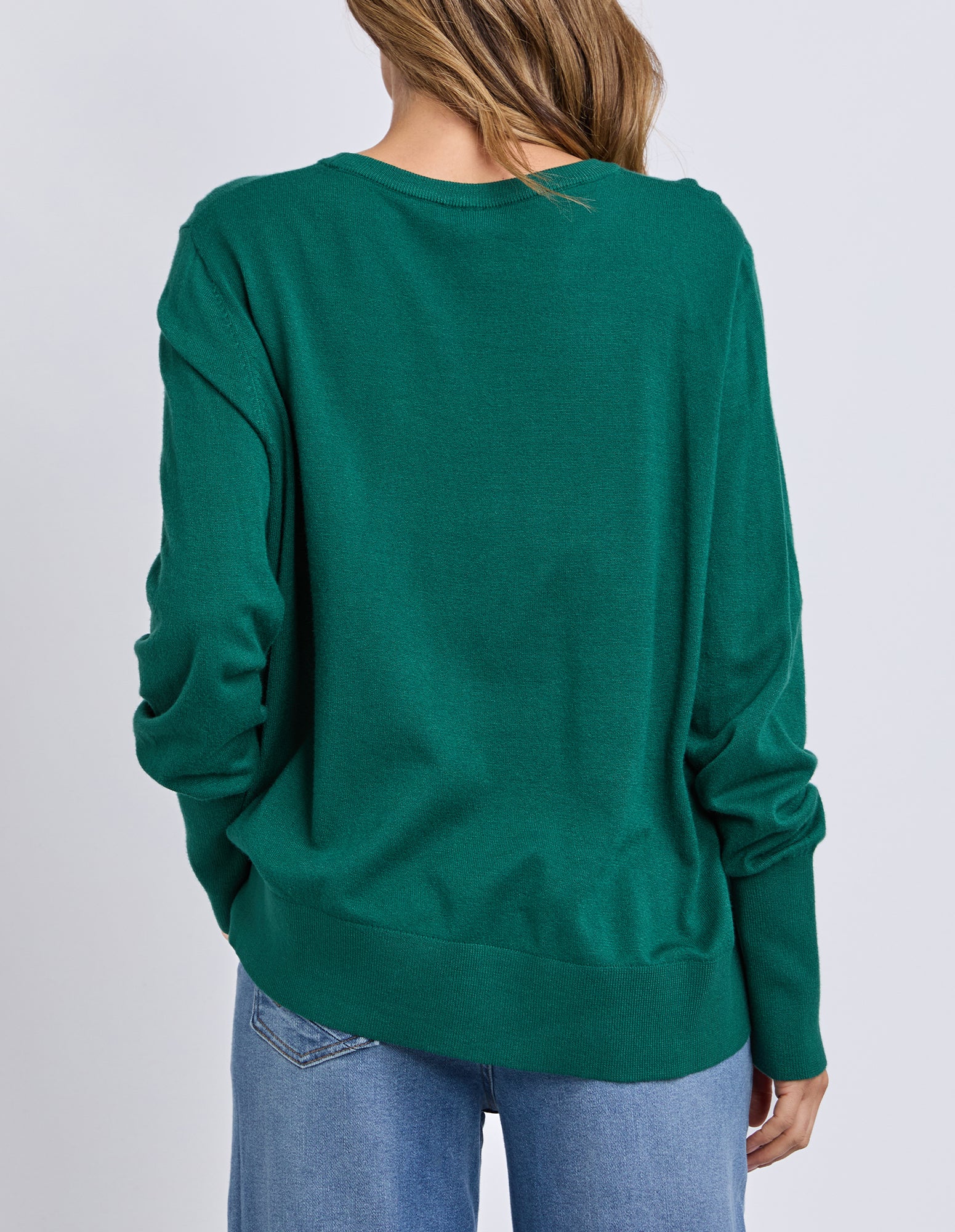 Sunny Long Sleeve Knit Top Turquoise