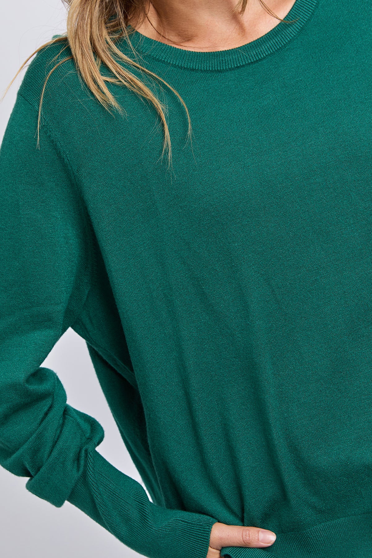 Sunny Long Sleeve Knit Top Turquoise
