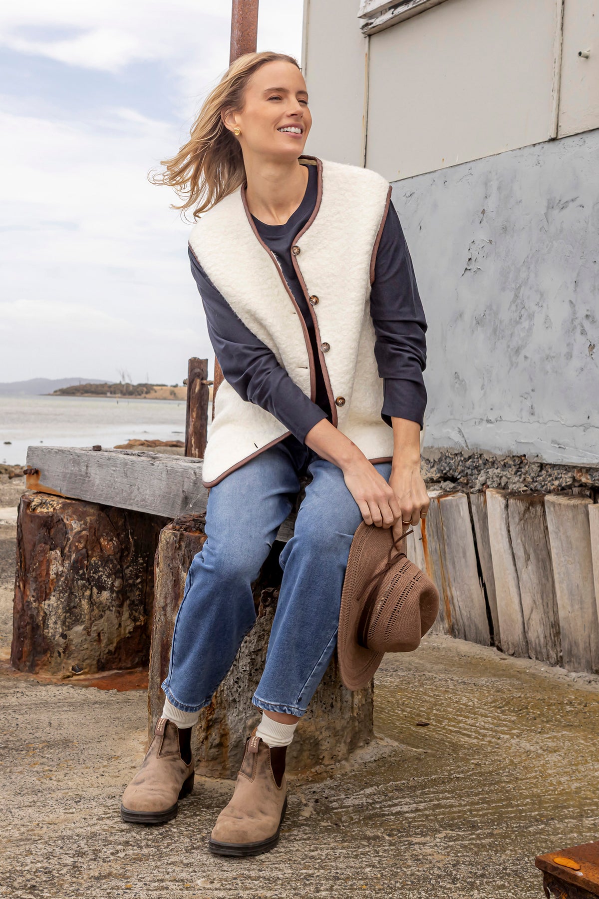 Sherling Vest Marshmellow