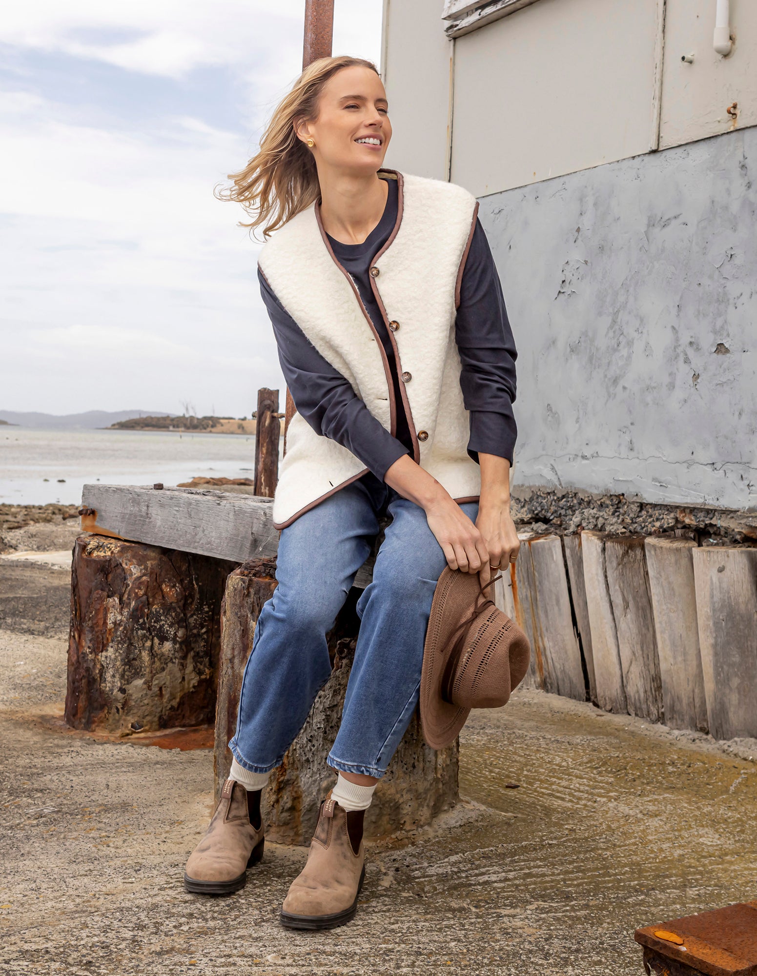 Sherling Vest Marshmellow