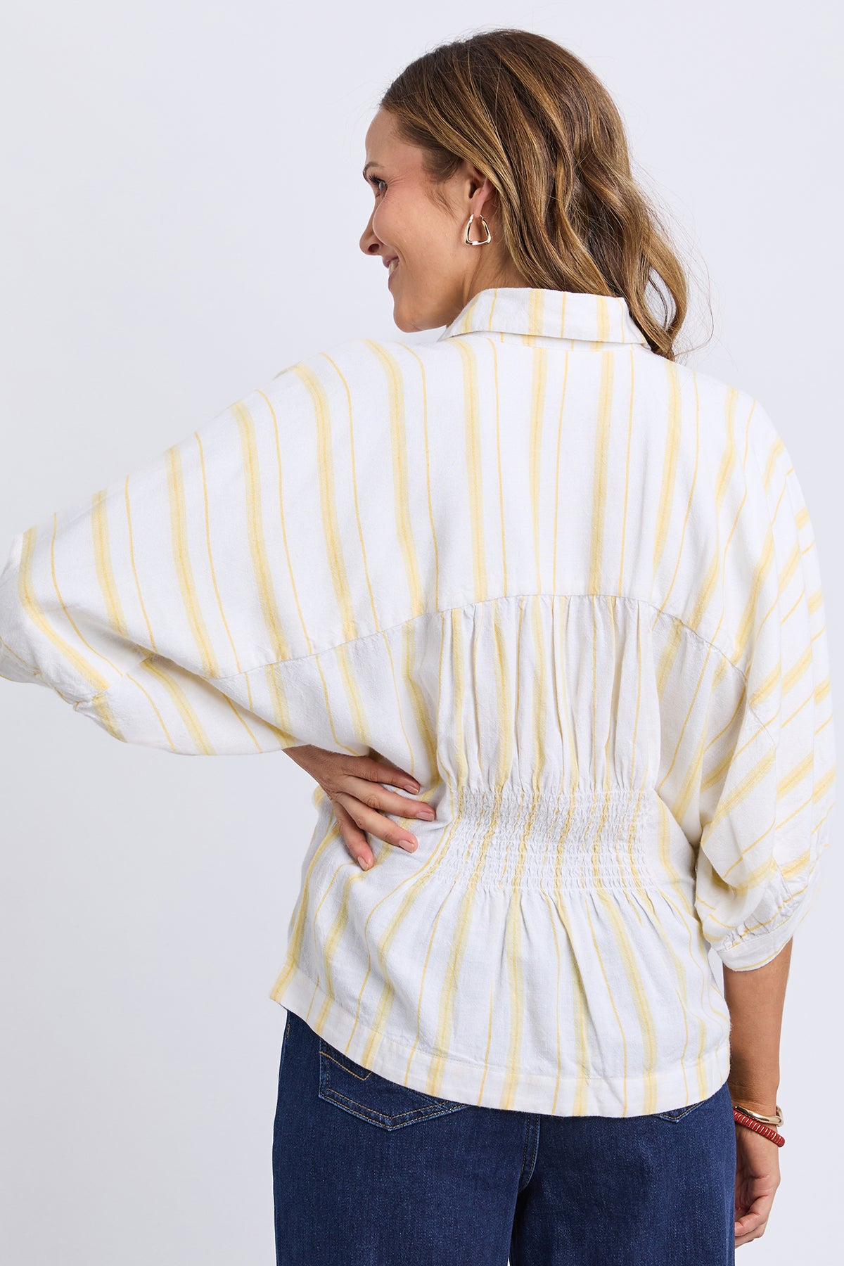 Sandy Shirt Banana Marshmallow Stripe