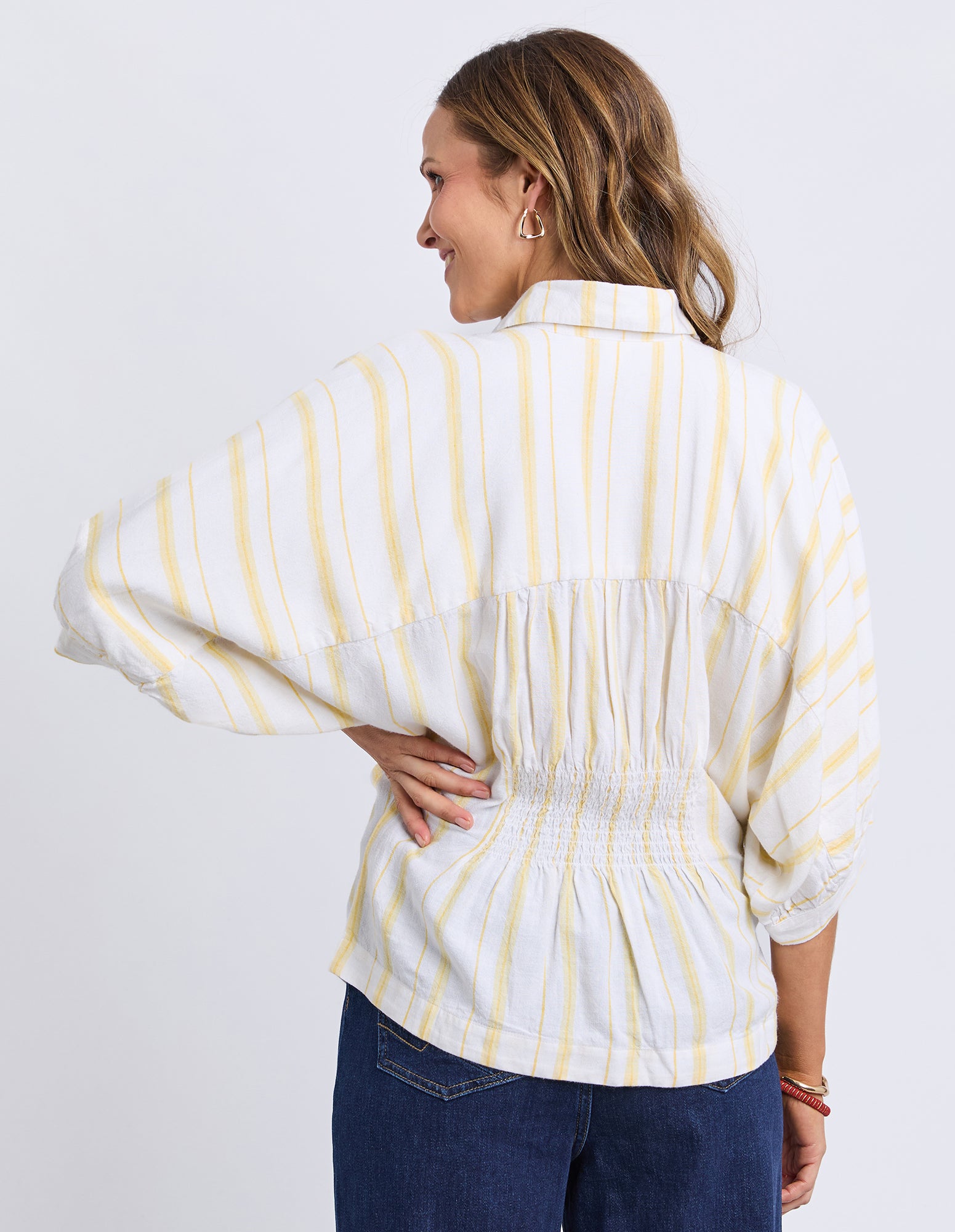 Sandy Shirt Banana Marshmallow Stripe