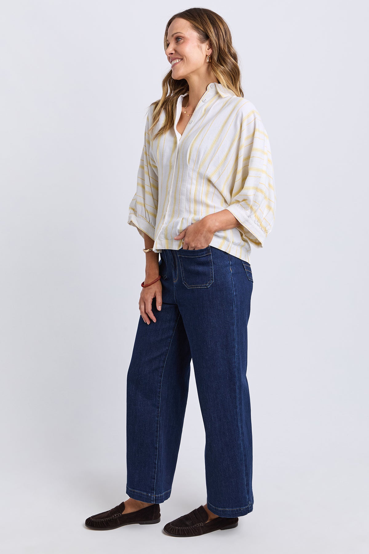Sandy Shirt Banana Marshmallow Stripe