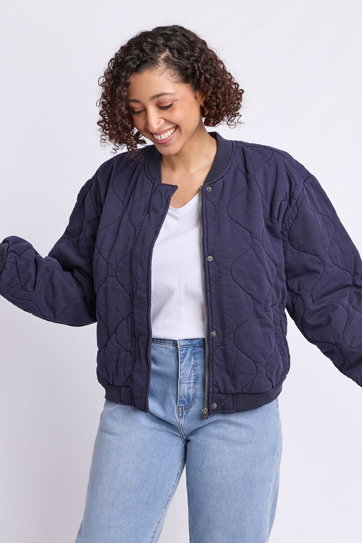 Jean Bomber Jacket Midnight Navy