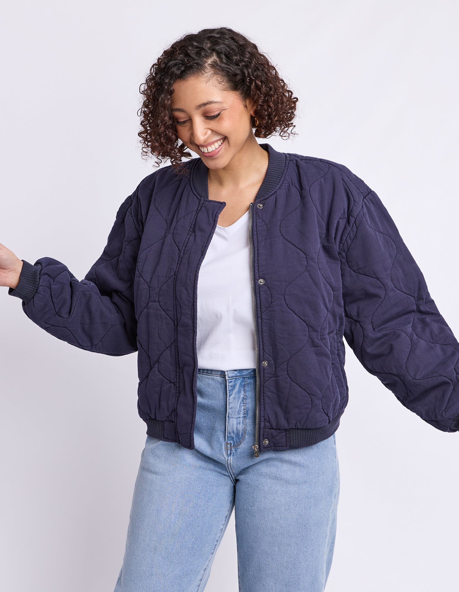 Jean Bomber Jacket Midnight Navy