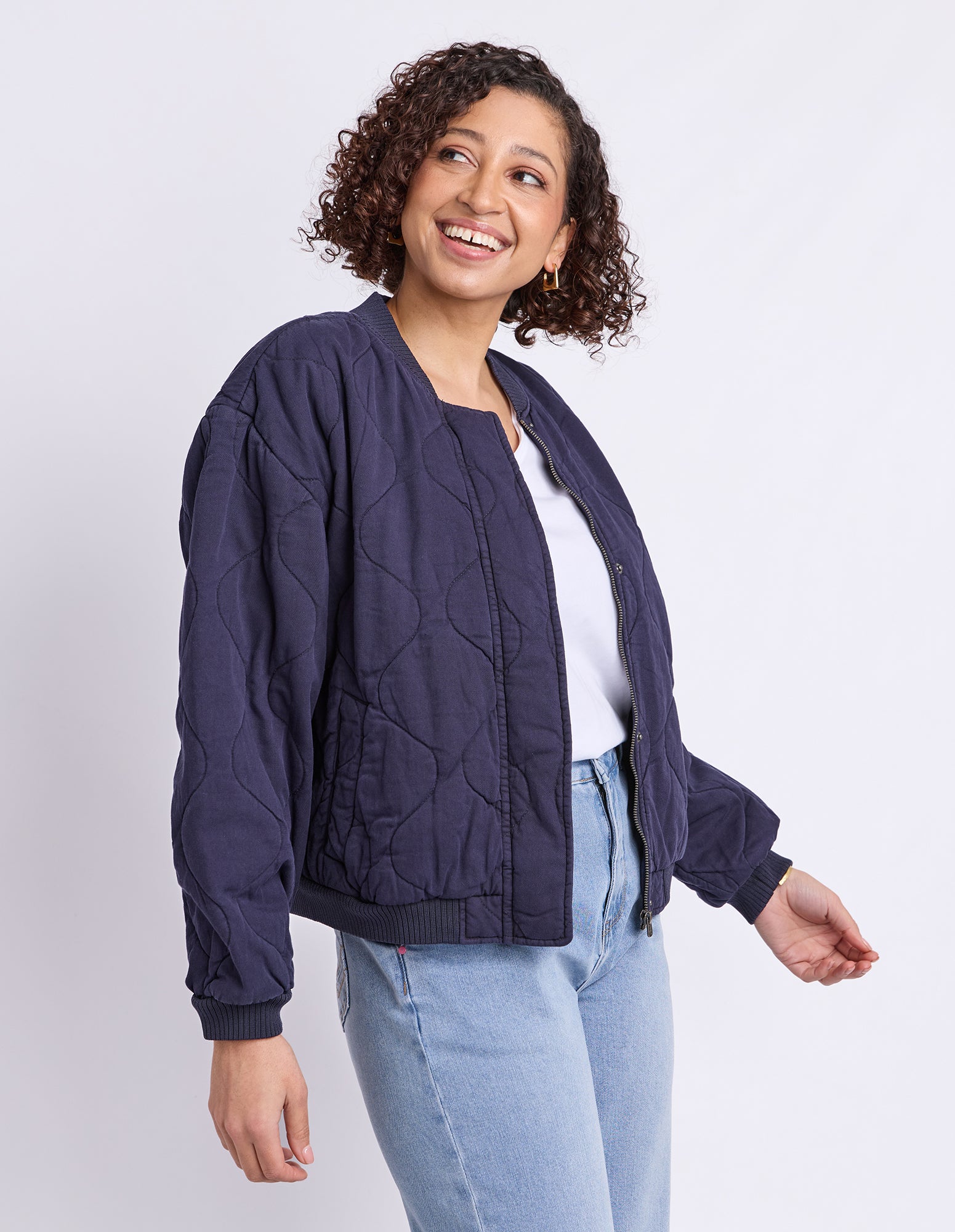 Jean Bomber Jacket Midnight Navy