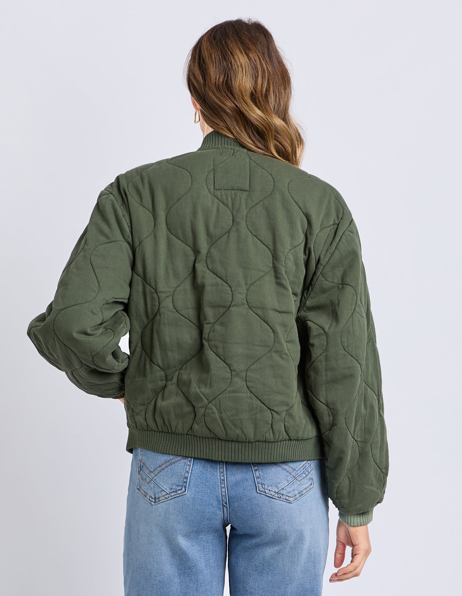 Jean Bomber Jacket Four Leaf Clover