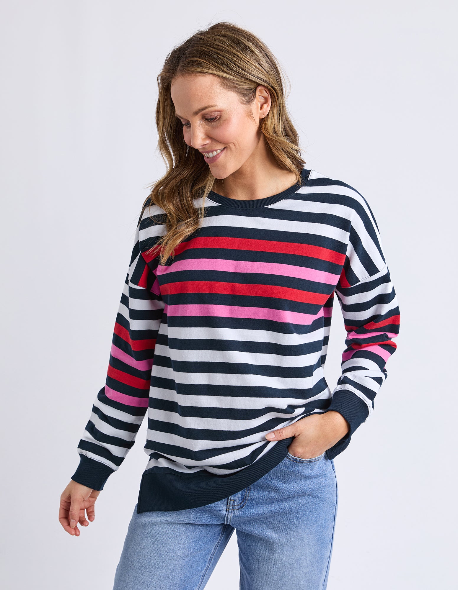 Lollipop Crew Navy & White Stripe
