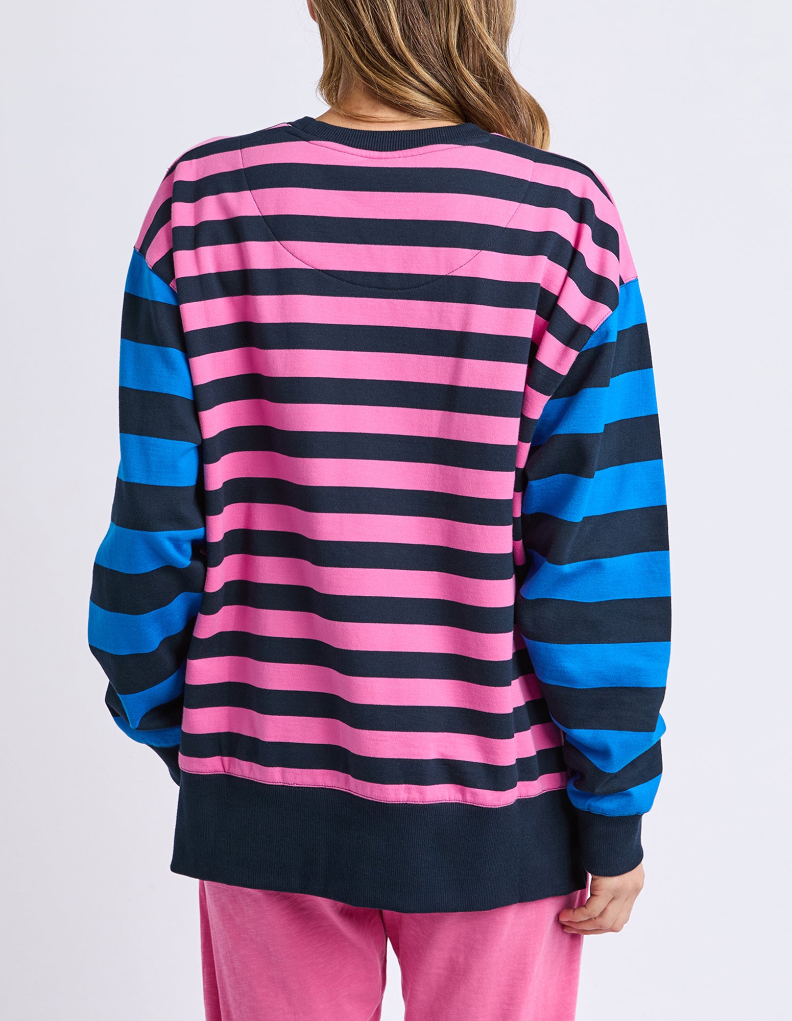 Eden Crew Pink/Navy/Blue Stripe