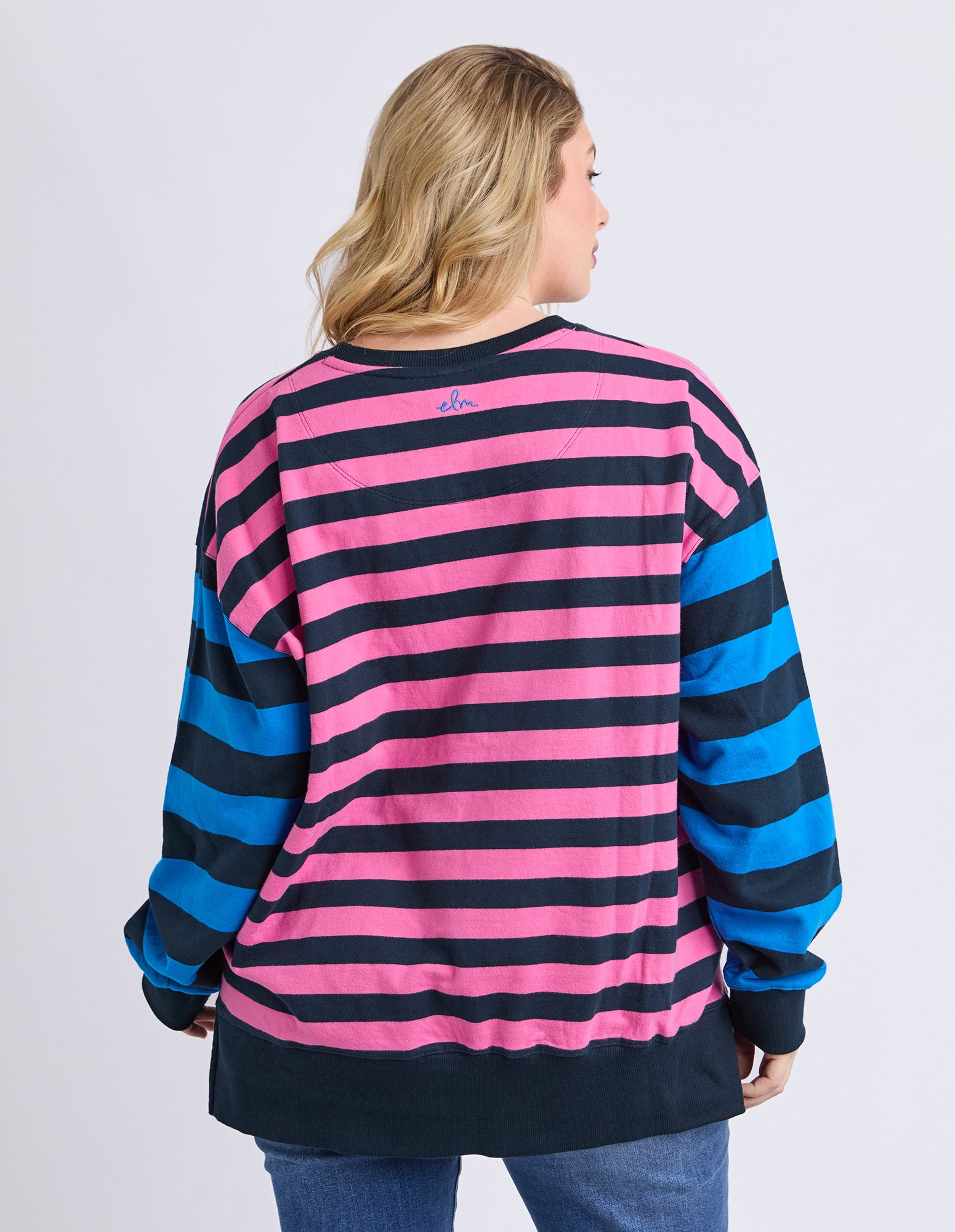Eden Crew Pink/Navy/Blue Stripe