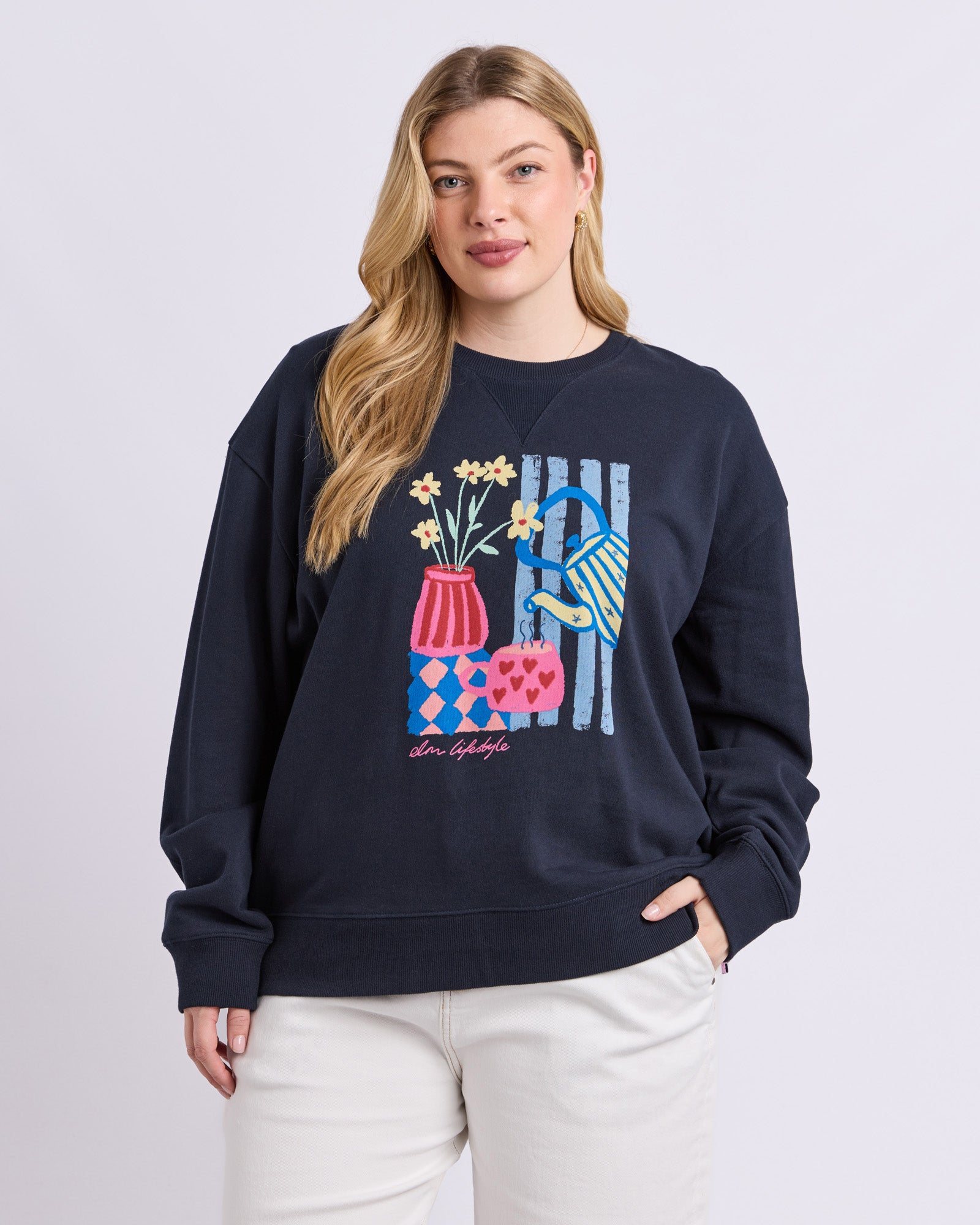 Fill Your Cup Crew Navy