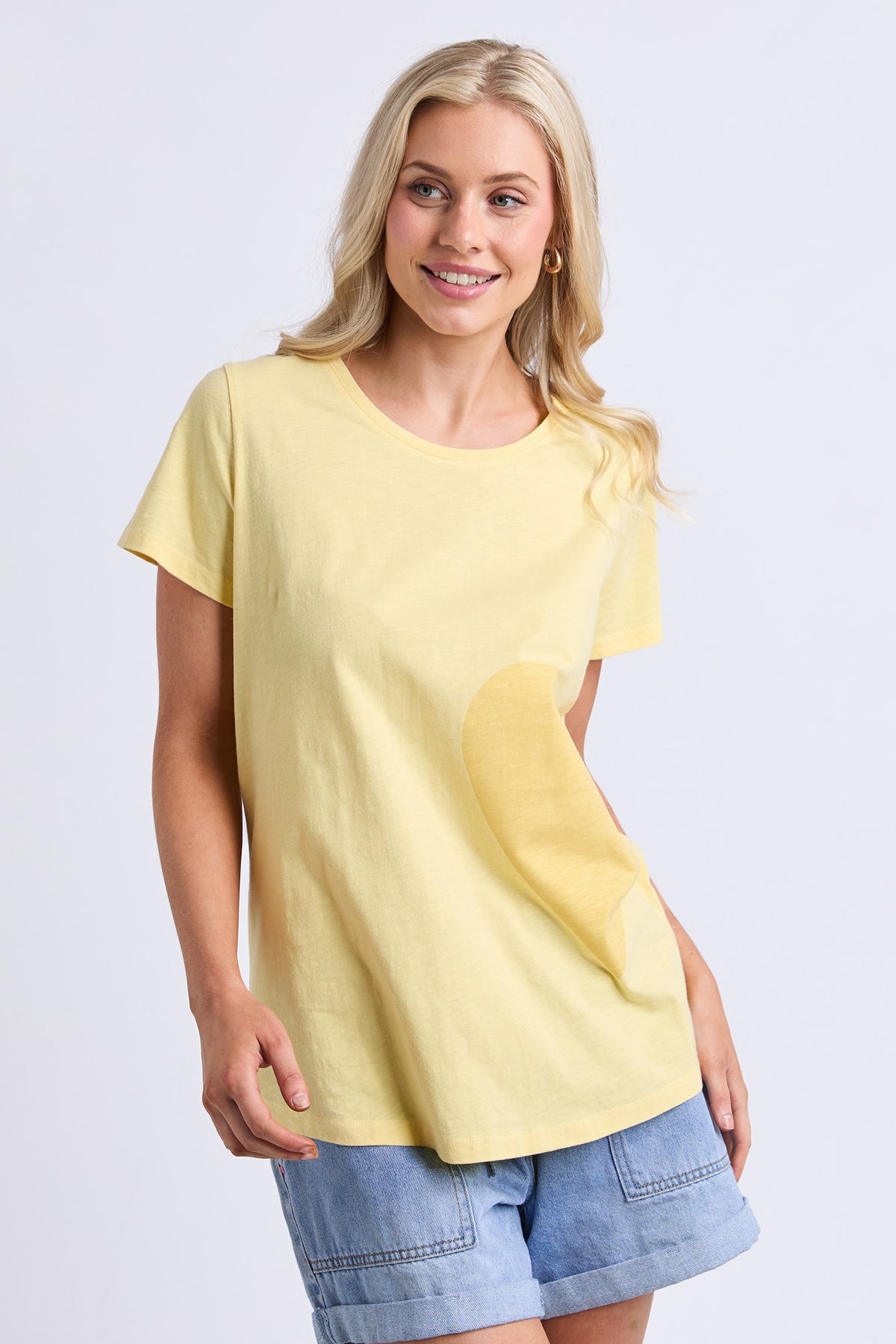 One Heart Tee Pale Banana