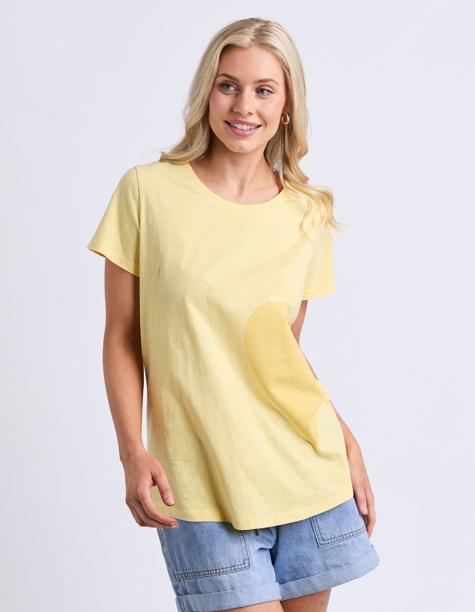 One Heart Tee Pale Banana