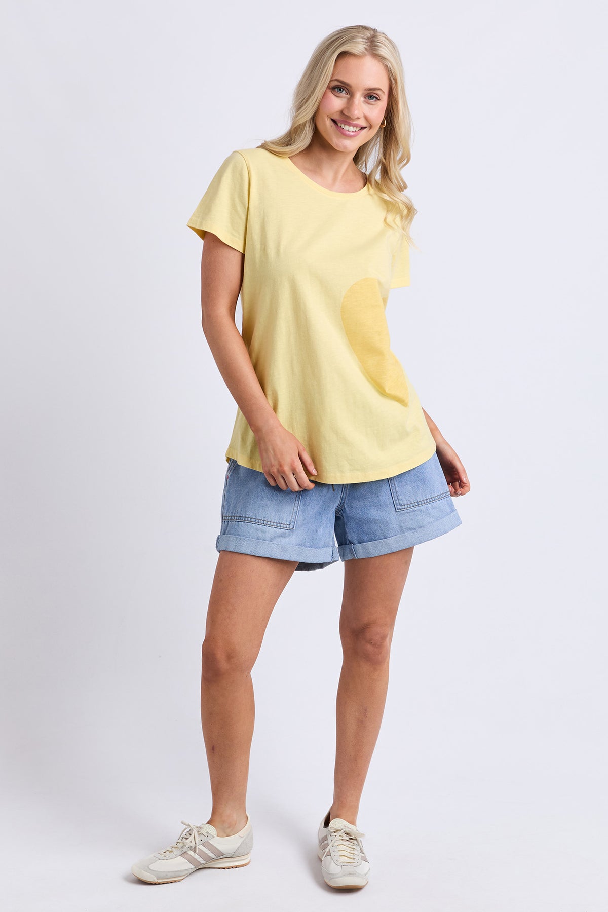 One Heart Tee Pale Banana