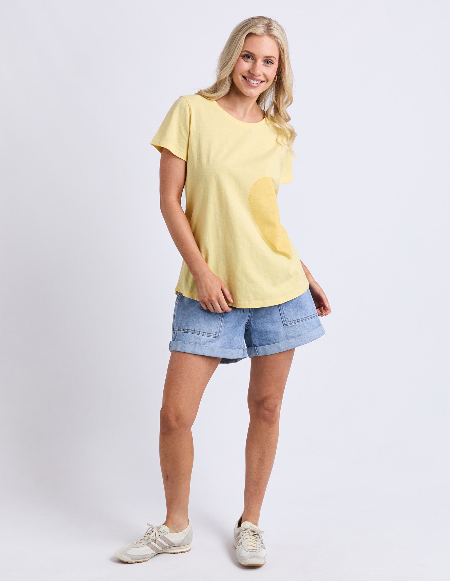 One Heart Tee Pale Banana