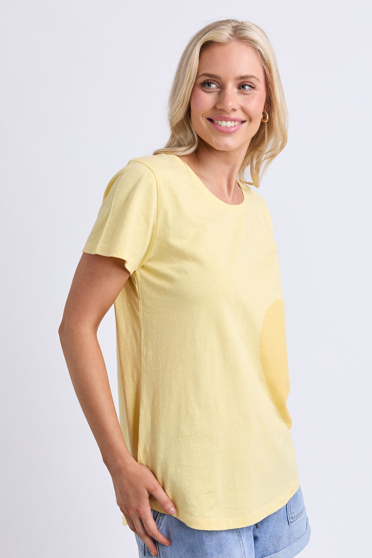 One Heart Tee Pale Banana