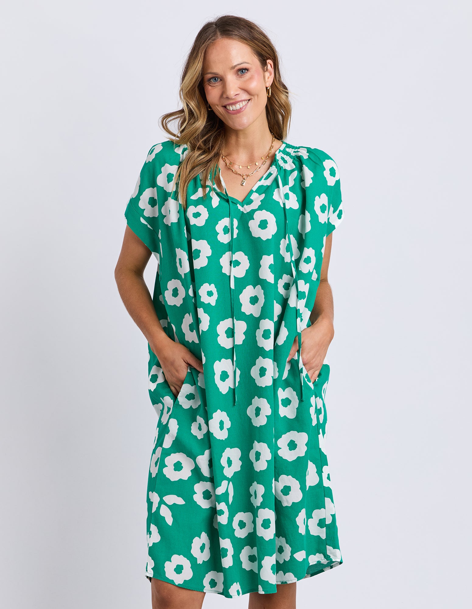 Azalea Mini Dress Turquoise