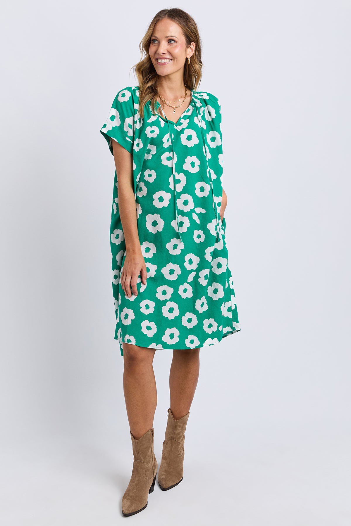 Azalea Mini Dress Turquoise