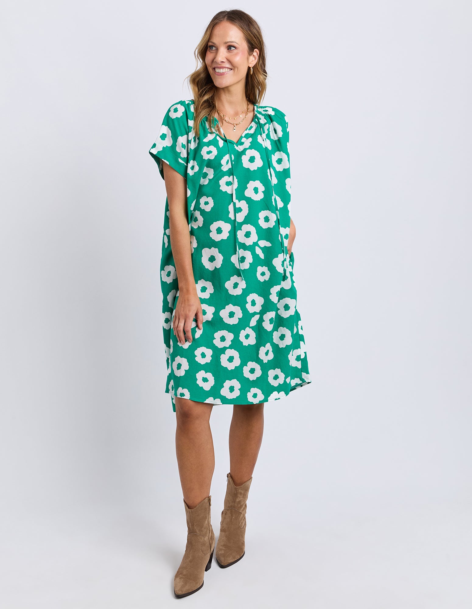 Azalea Mini Dress Turquoise