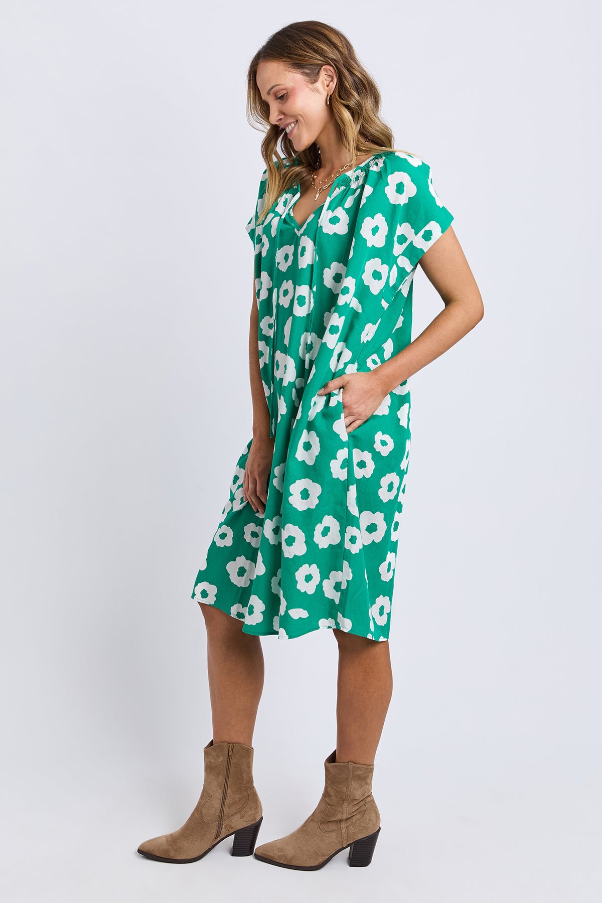 Azalea Mini Dress Turquoise