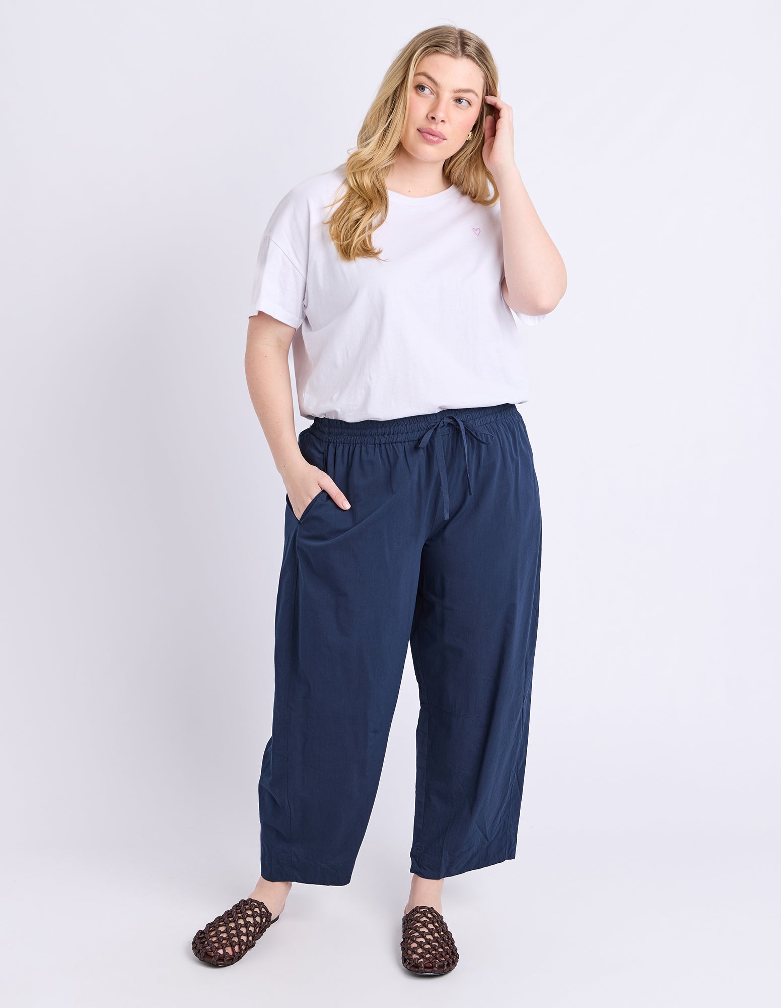 Drift Barrel Pant Navy