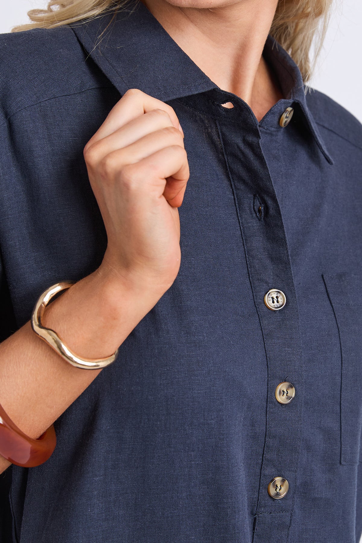 Elle Shirt Dress Classic Navy