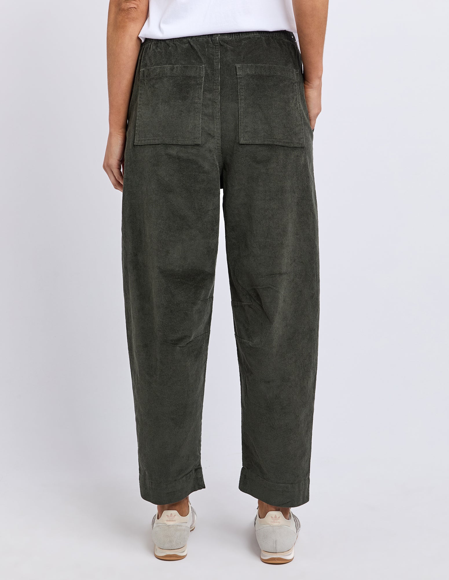 Cord Barrel Pant Basil