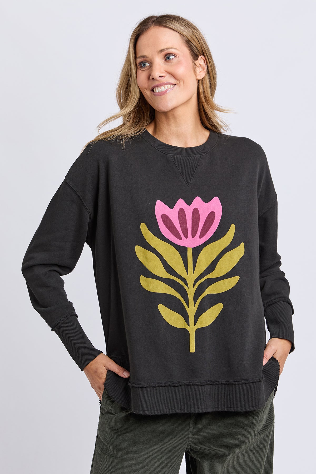 Fiore Crew Washed Black