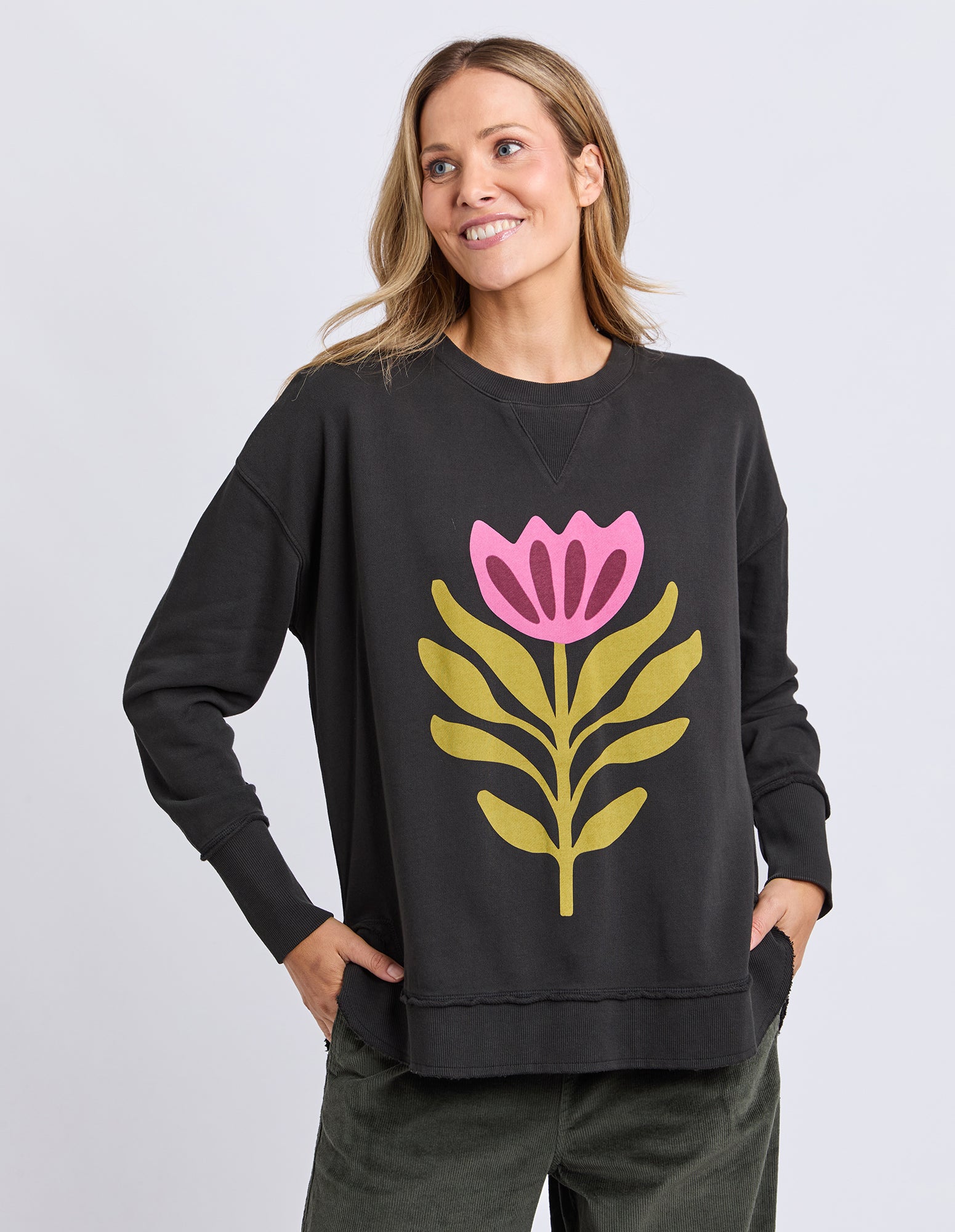 Fiore Crew Washed Black