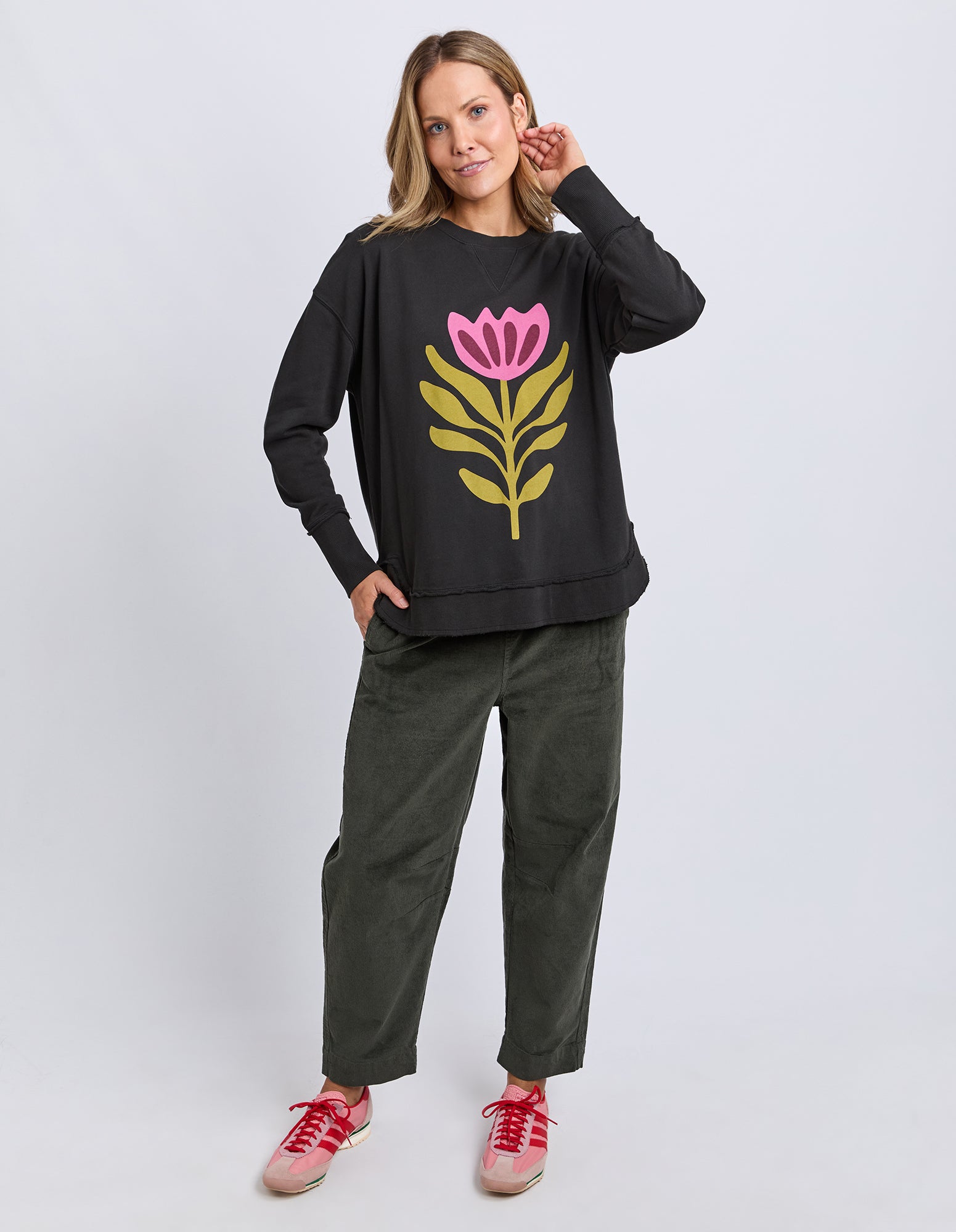 Fiore Crew Washed Black