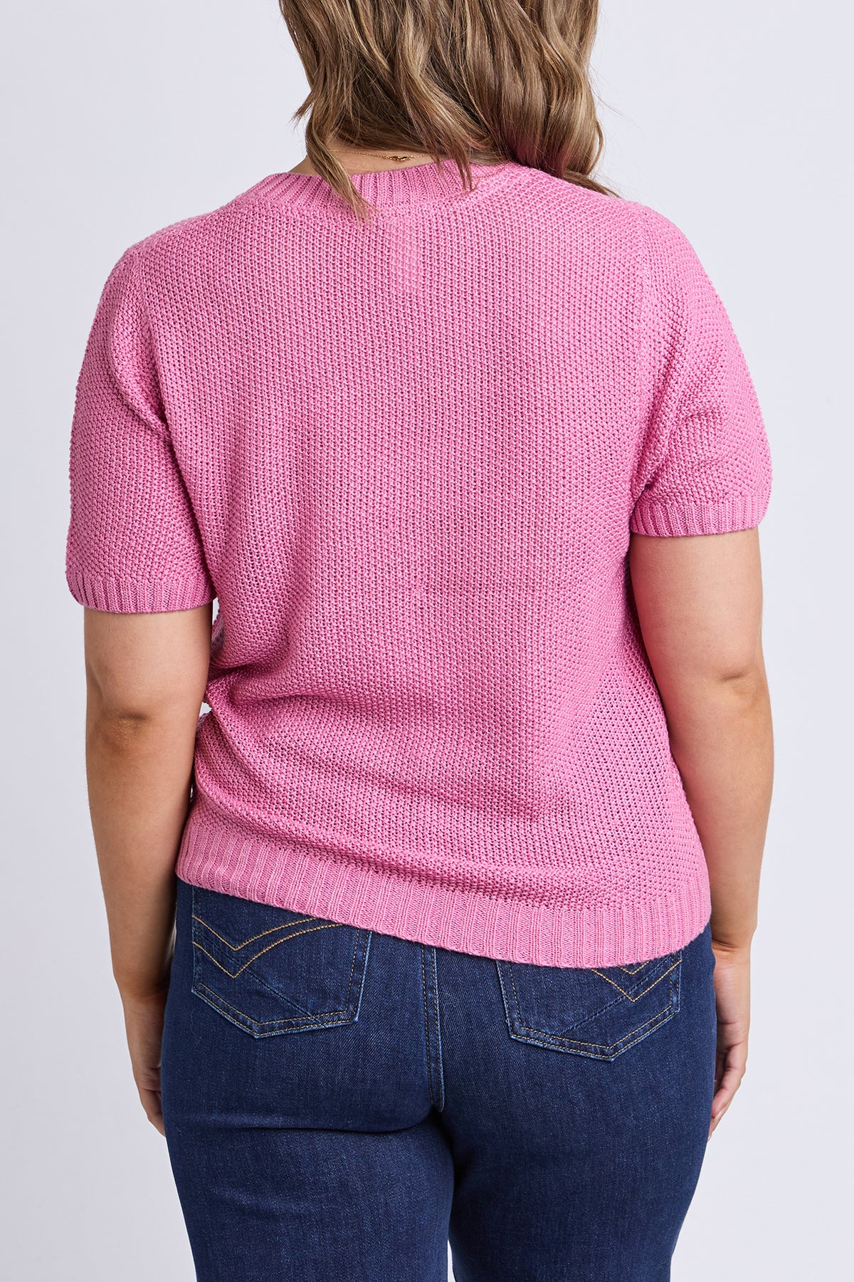 Heart Short Sleeve Knit Quartz Pink