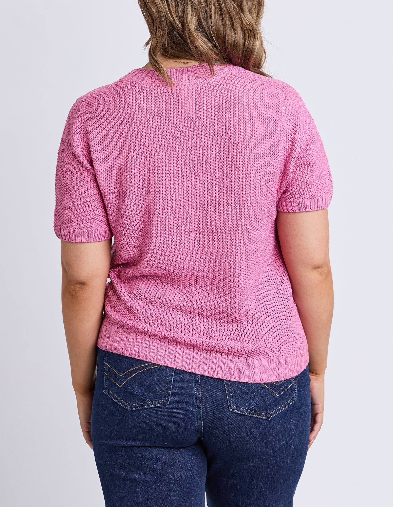Heart Short Sleeve Knit Quartz Pink
