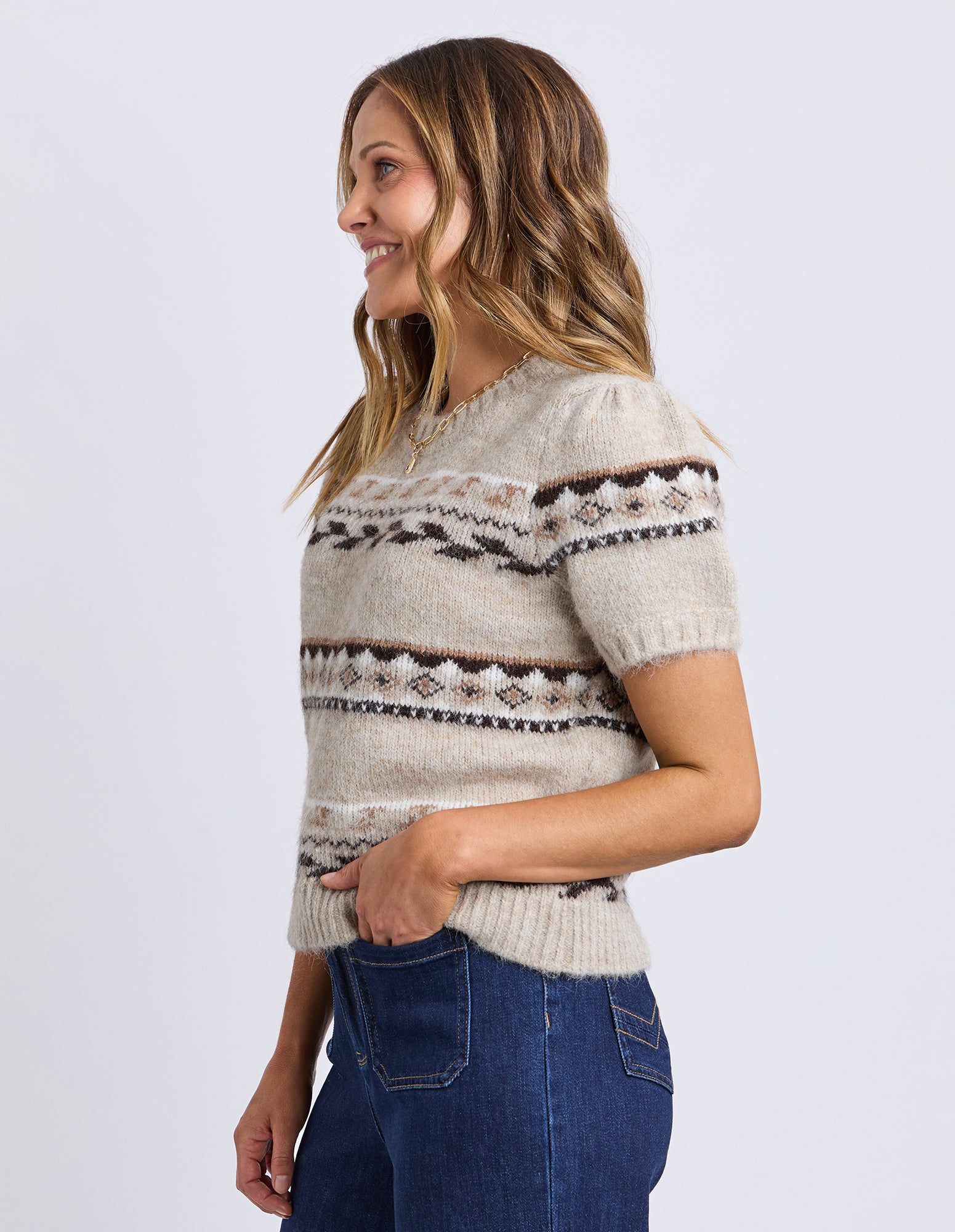 Blizzard Short Sleeve Knit Natural