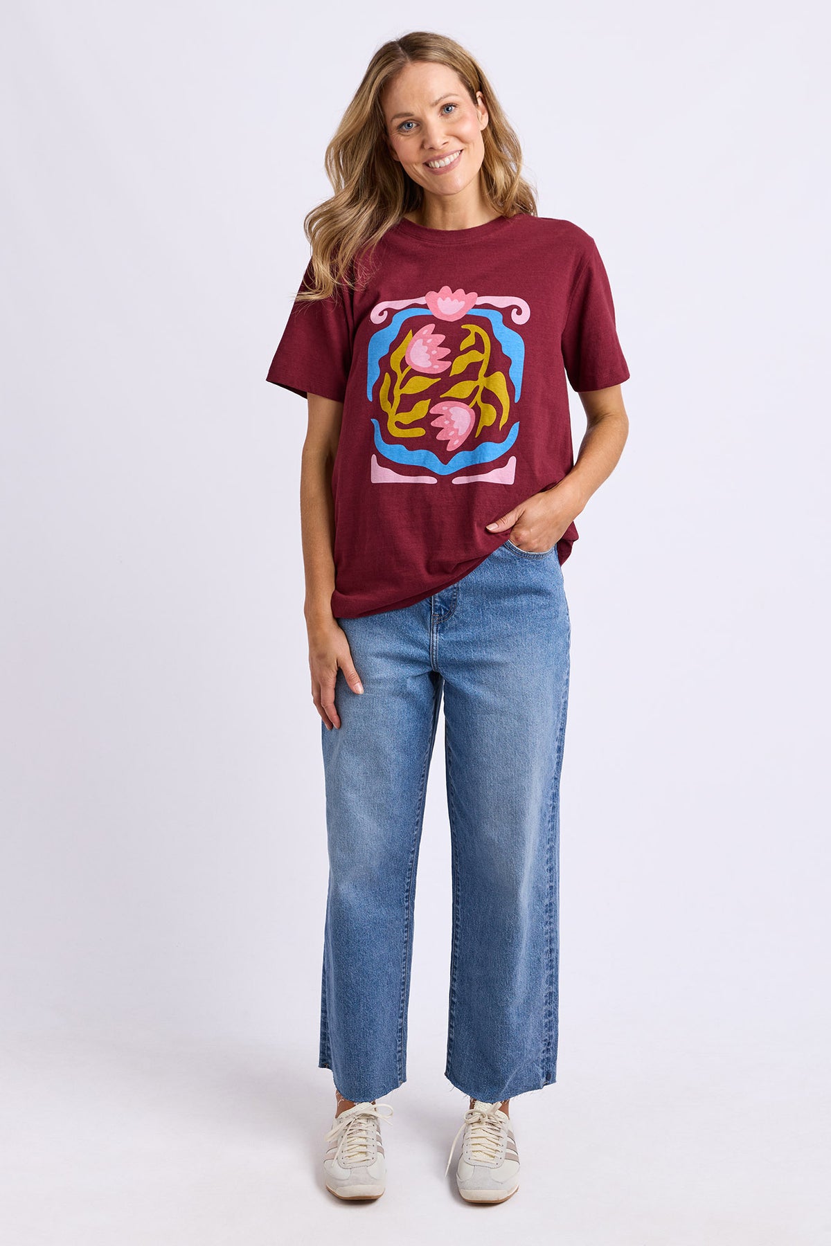 Flowerette Tee Plum