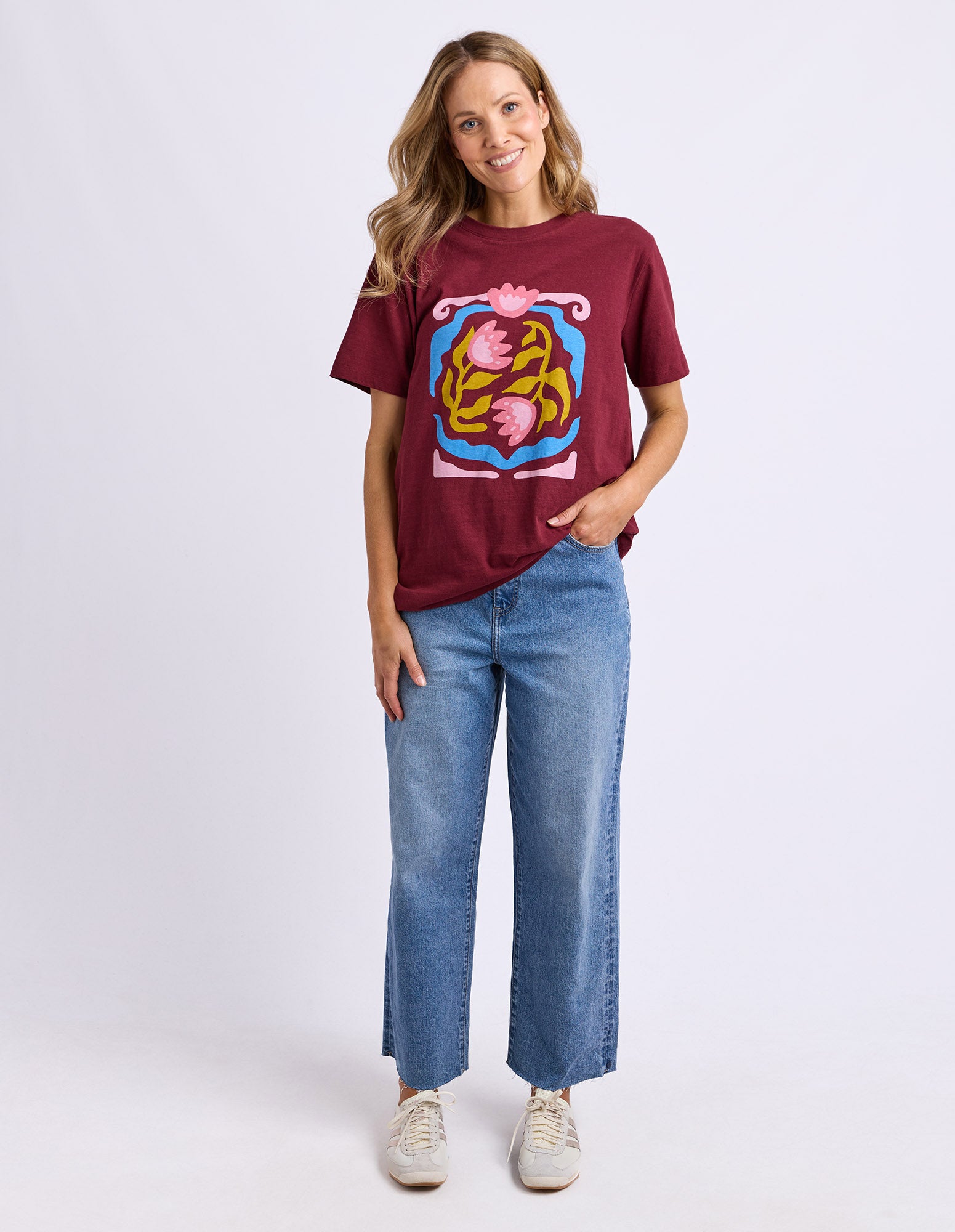 Flowerette Tee Plum