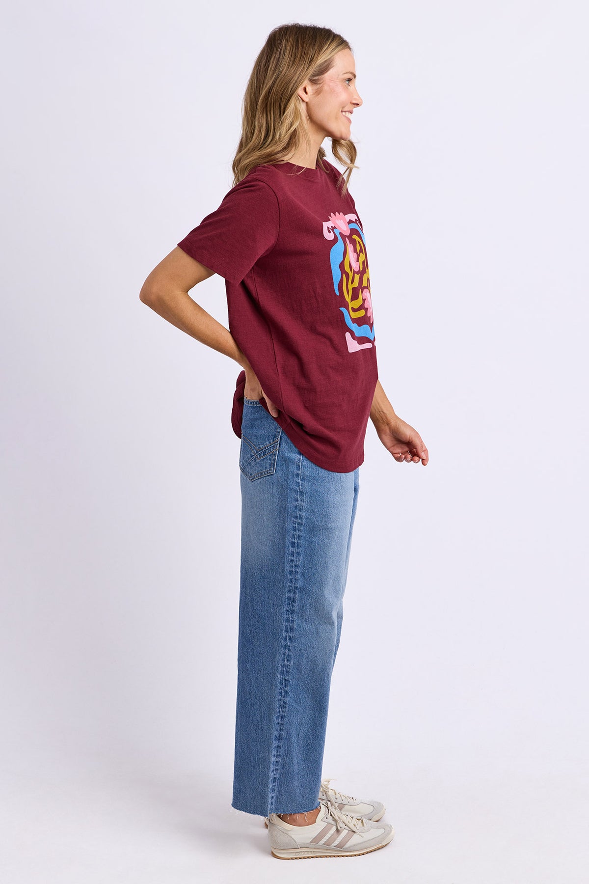 Flowerette Tee Plum
