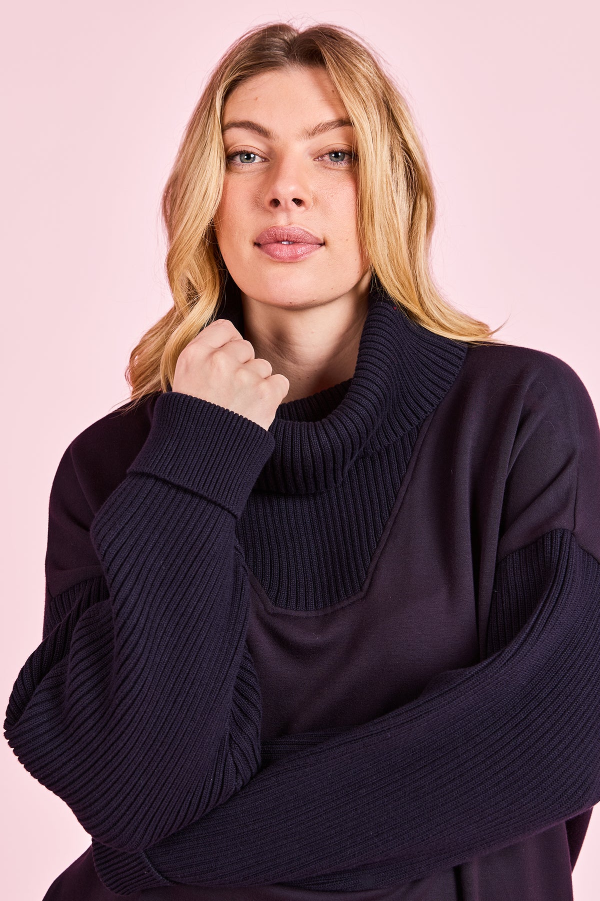 Freedom Cowl Neck Midnight Navy