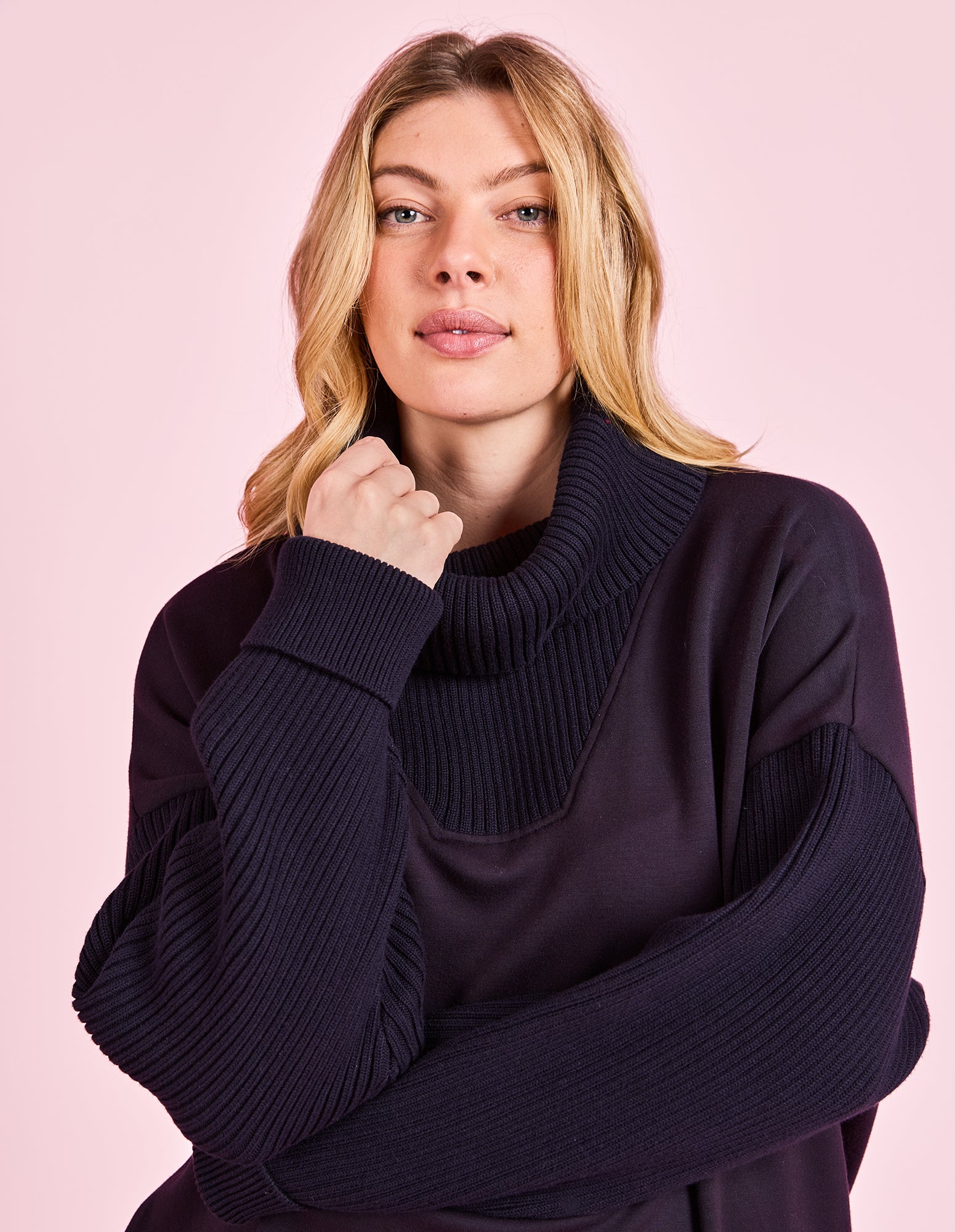 Freedom Cowl Neck Midnight Navy