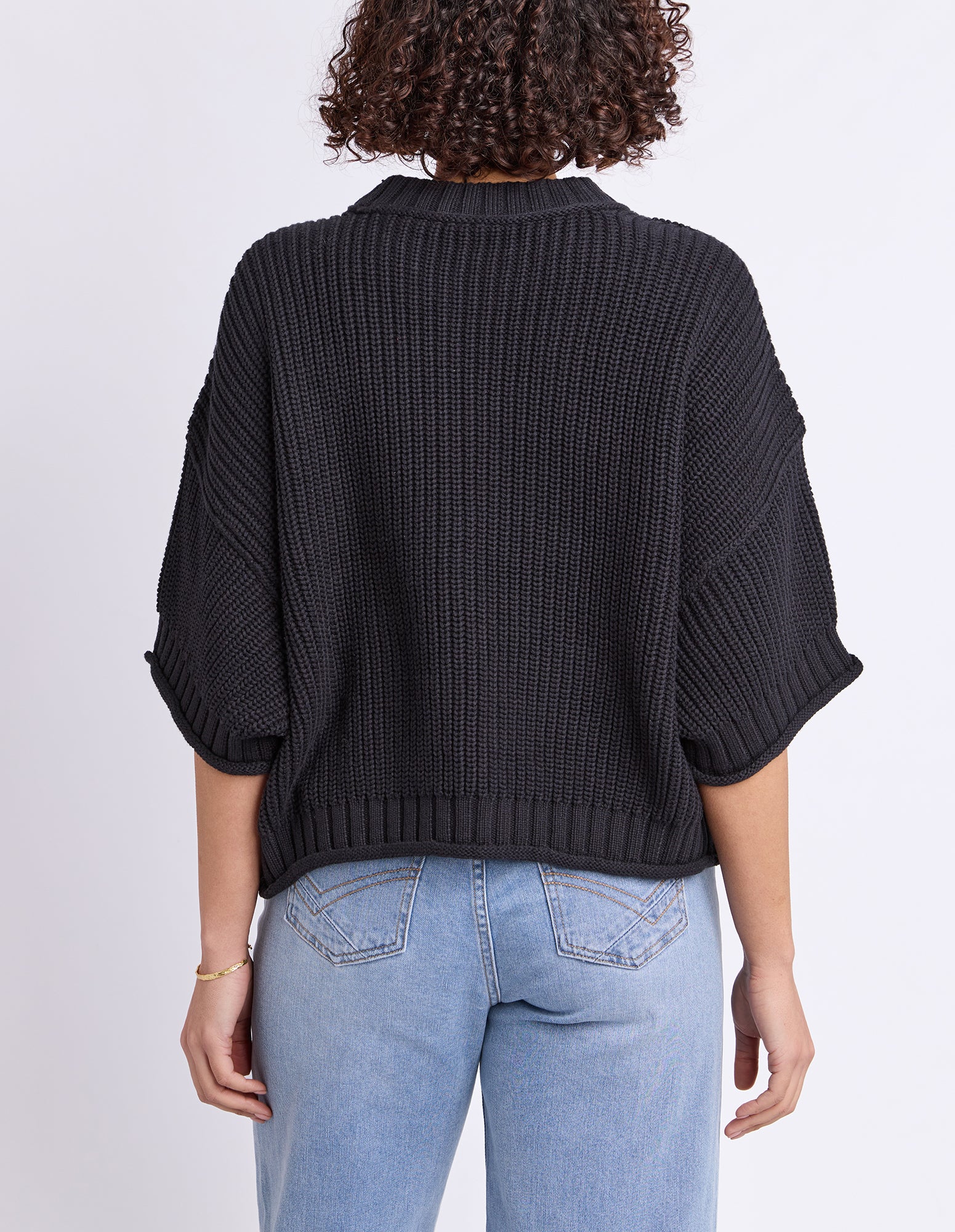 Luela Short Sleeve Knit Black