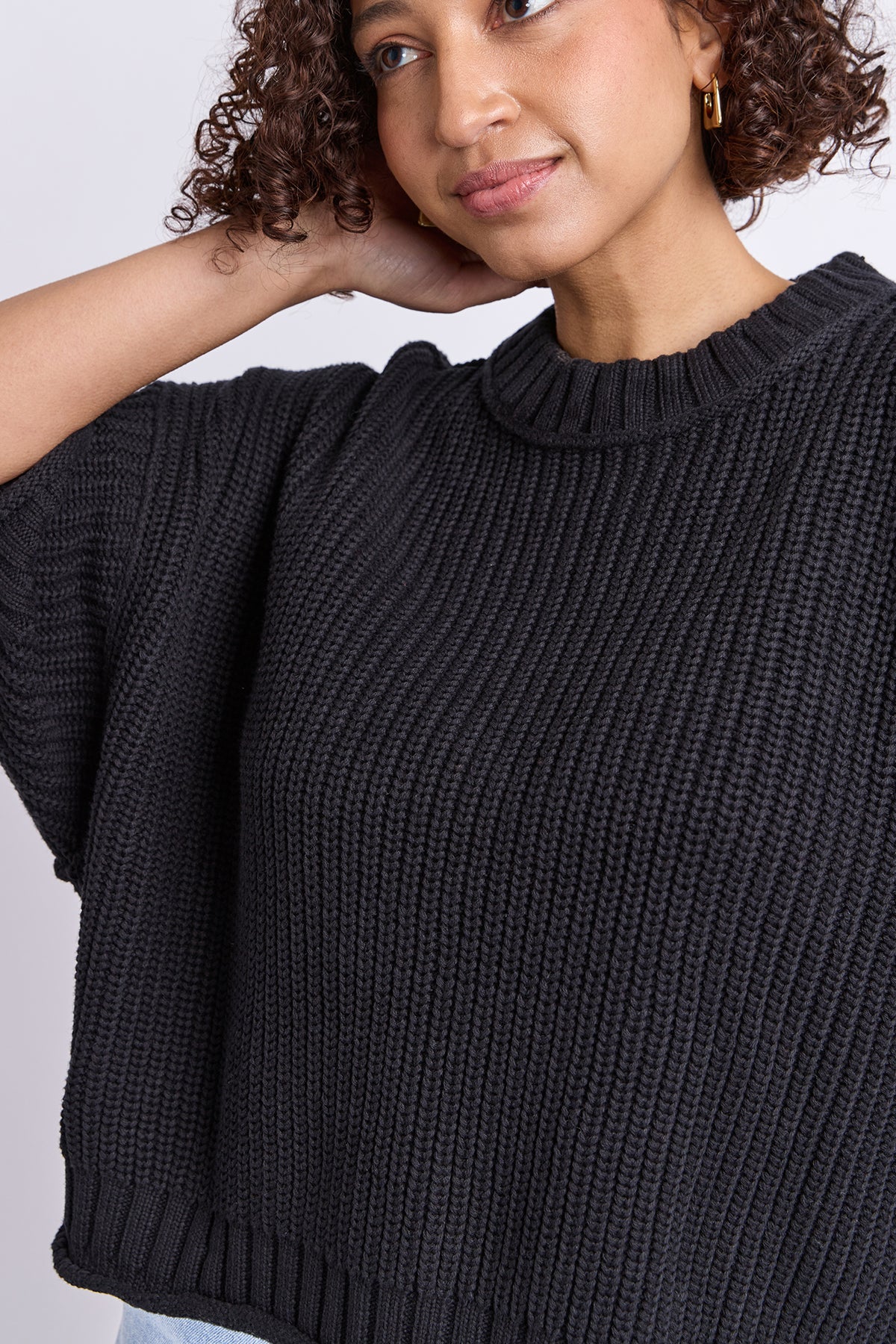 Luela Short Sleeve Knit Black