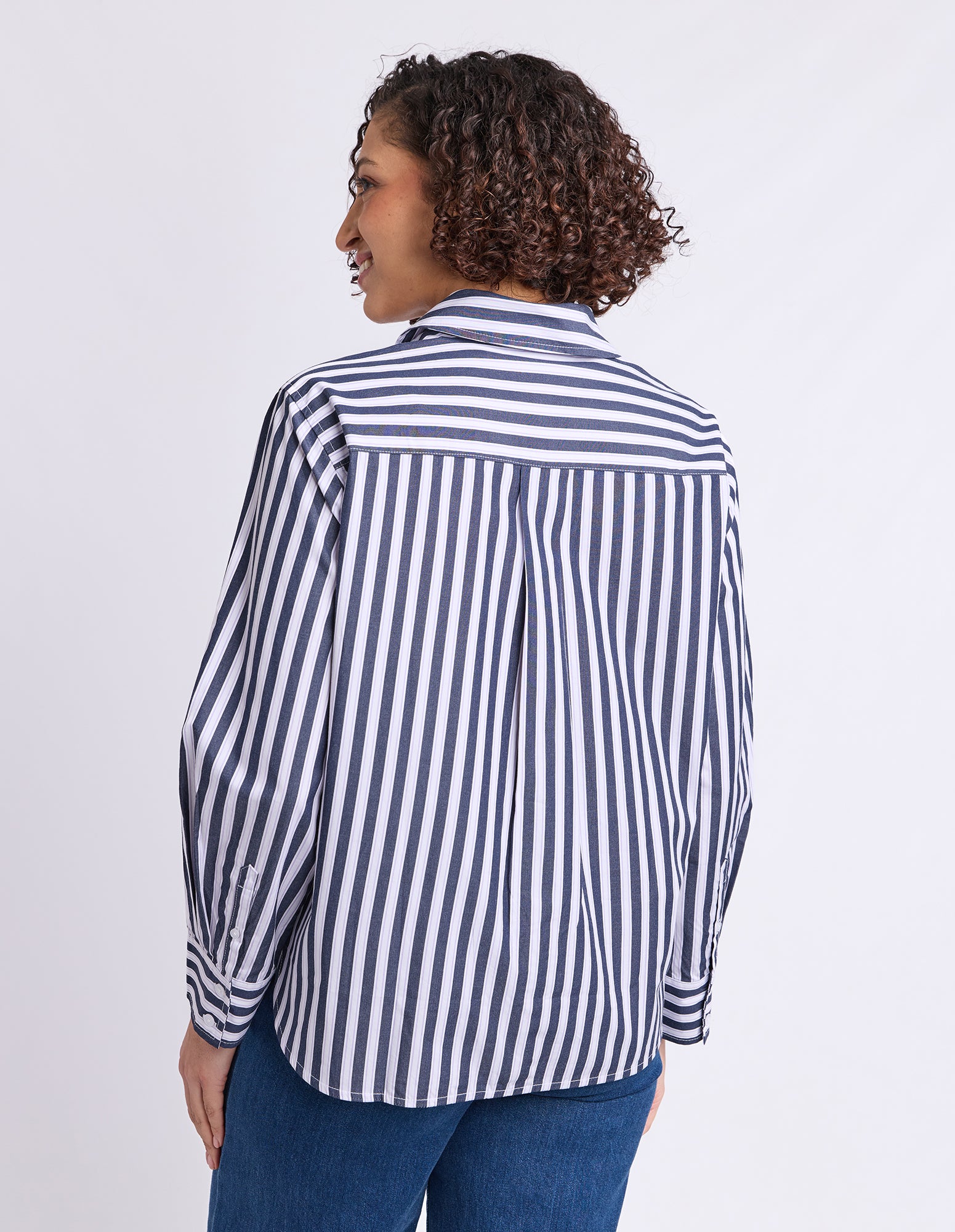 Sylvie Stripe Shirt Navy Stripe