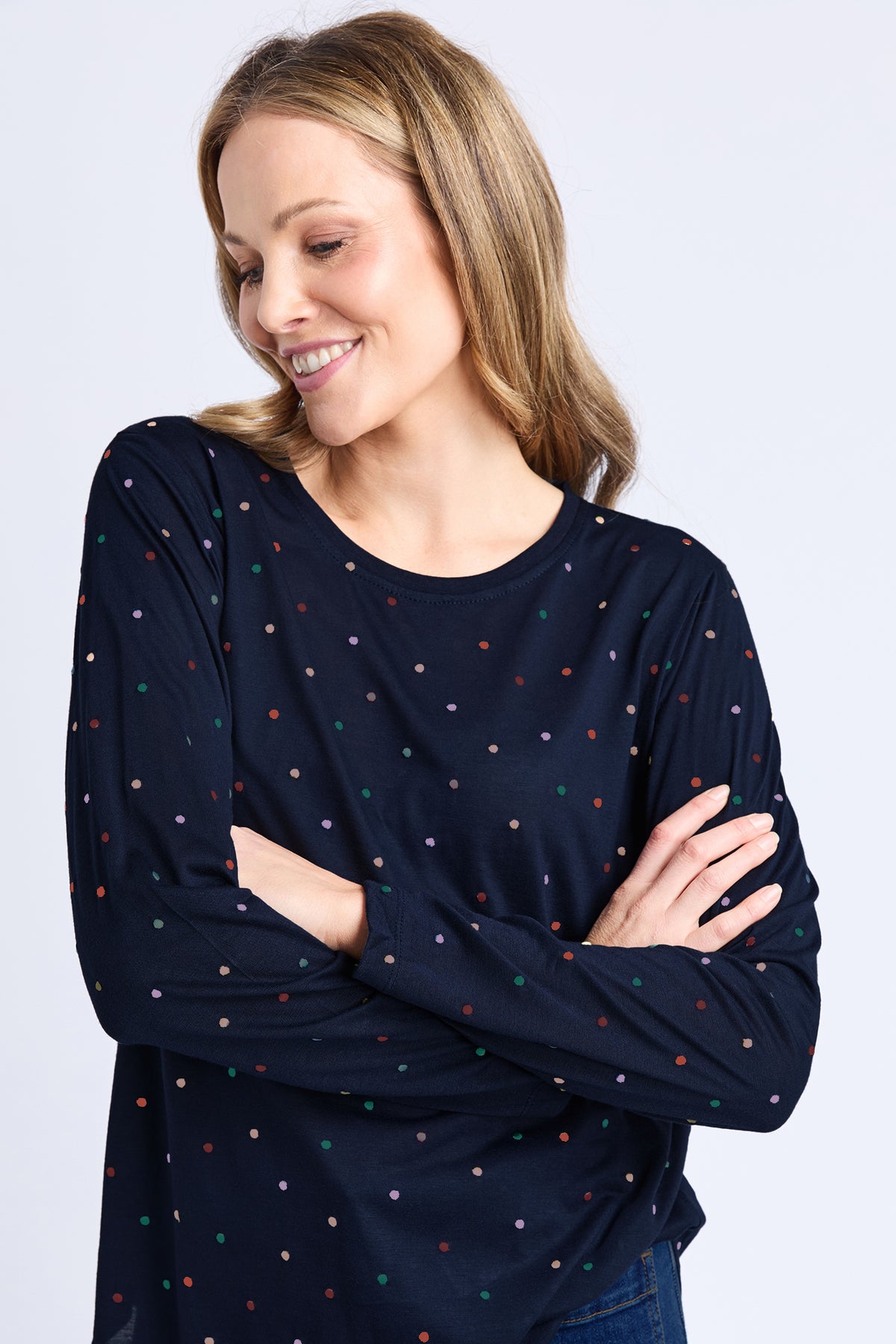Kaja Long Sleeve Tee Navy