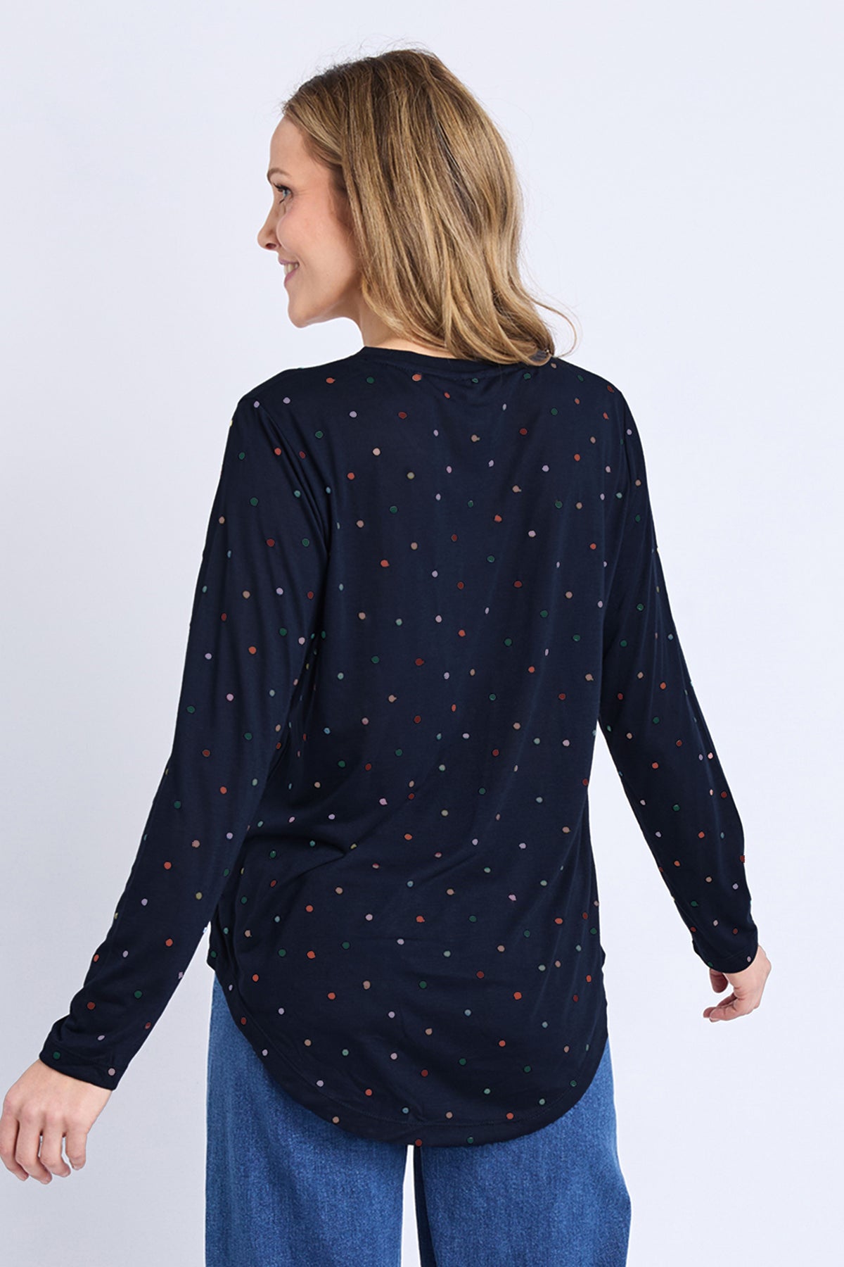 Kaja Long Sleeve Tee Navy